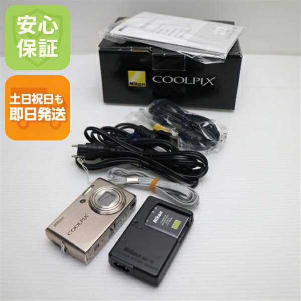 【中古】 超美品 COOLPIX S600 サクラ色ゴールド 楽になること引き受ける 即日送りとどける Nikon ディジカメ デジタル写真機 本体 週末祝送りとどける聞き入れる