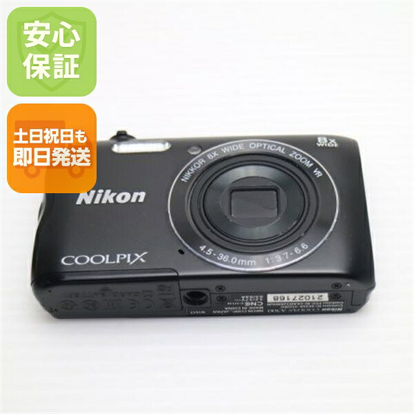 【中古】 中古 COOLPIX A300 黒いこと 即日送りとどける コンデジ Nikon 本体 週末祝送りとどける聞き入れる
