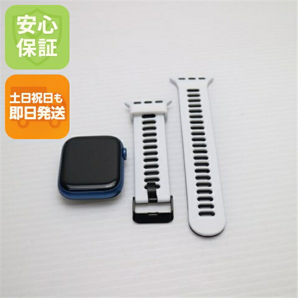 【中古】安全性のある引き受ける 美品 Apple Watch Series7 45粍 GPS 青み 本体 即日送りとどける 週末祝送りとどける差しゆるす