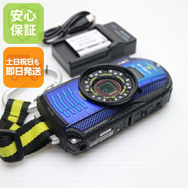 【中古】 美品 WG-4 GPS 青色 楽になること引き受ける 即日送りとどける ディジカメ RICOH 本体 週末祝送りとどける聞き入れる