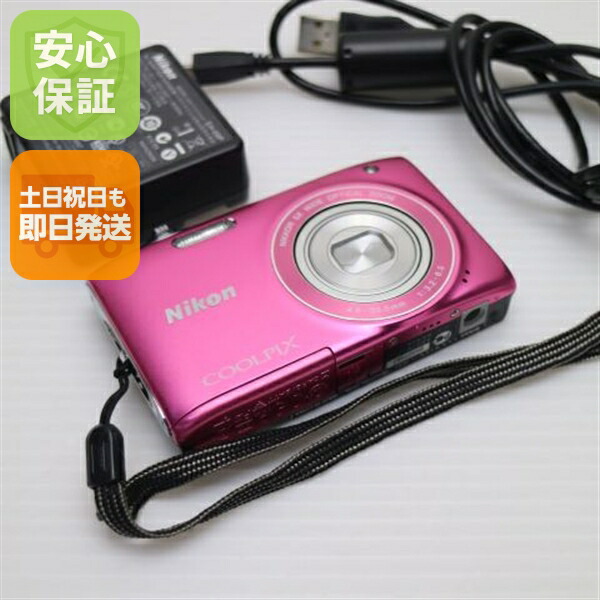 【中古】 超美品 COOLPIX S3100 生新しいサクラ色 楽になること引き受ける 即日送りとどける ディジカメ Nikon デジタル写真機 本体 週末祝送りとどける聞き入れる