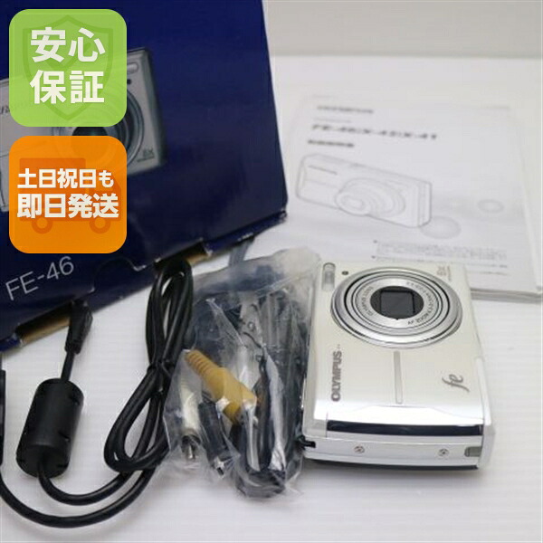 【中古】 超美品 FE-46 白いこと 楽になること引き受ける 即日送りとどける OLYMPUS ディジカメ デジタル写真機 本体 週末祝送りとどける聞き入れる