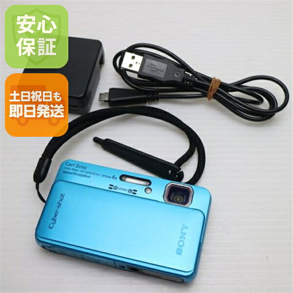 【中古】 美品 Cyber-shot DSC-TX10 ブルー 安心保証 即日発送 SONY デジカメ デジタルカメラ 本体 土日祝発送OK｜エムティーエム
