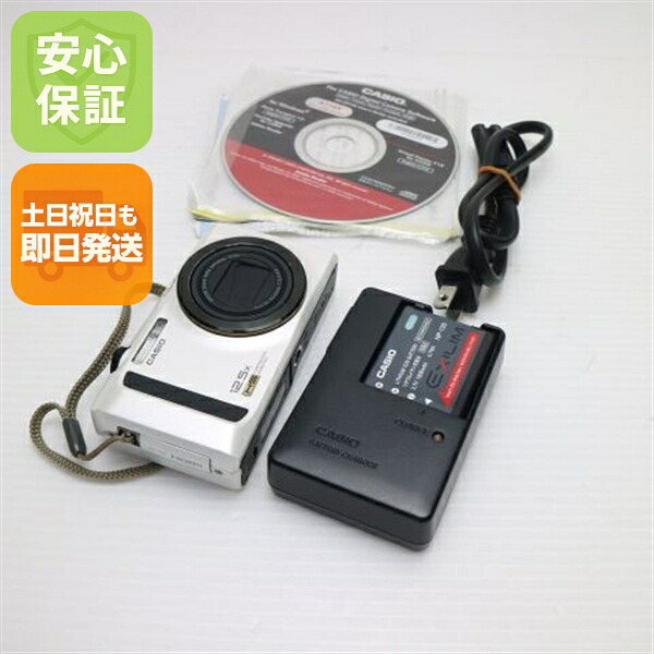 【中古】 美品 EX-ZR100 ホワイト 安心保証 即日発送 CASIO EXILIM デジカメ 本体 土日祝発送OK|エムティーエム
