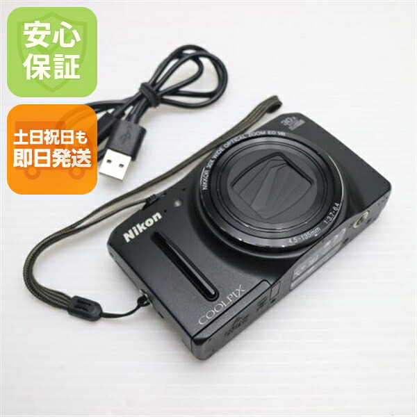【中古】 超美品 COOLPIX S9700 プレシャスブラック 安心保証 即日発送 デジカメ ニコン 本体 土日祝発送OK｜エムティーエム