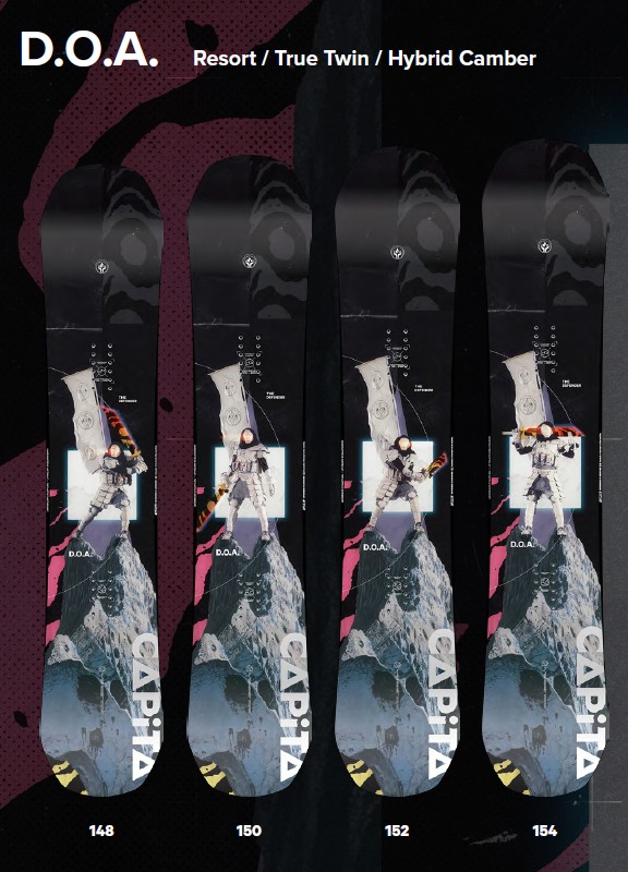 【新品未当てはめる】25-26 CAPiTA BOARD D.O.A 152糎  週末祝送りとどける聞き届ける キャピタ