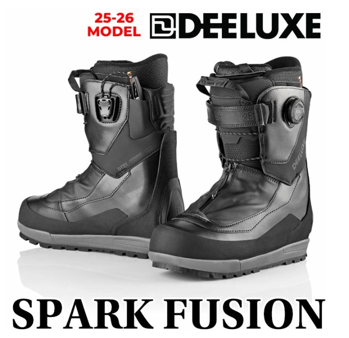 【新品未当てはめる】25-26 DEELUXE BOOTS SPARK FUSION BLACK 26.5 ディーラックス 週末祝送りとどける差しゆるす