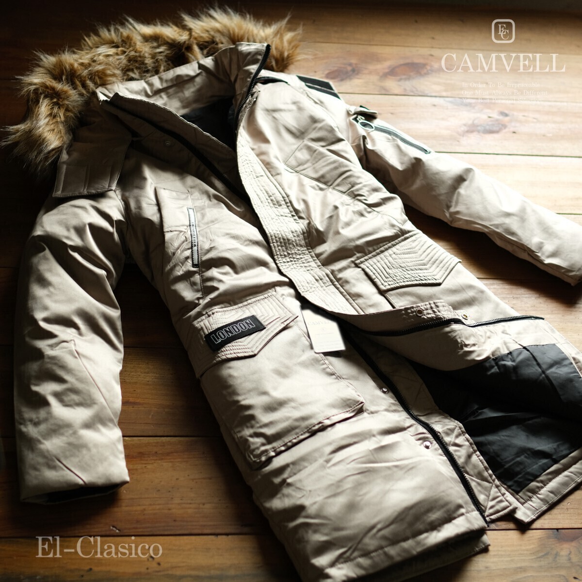 楽天市場】新品 Fay ダウンコート 【サイズ：S】 ブルー フォックス