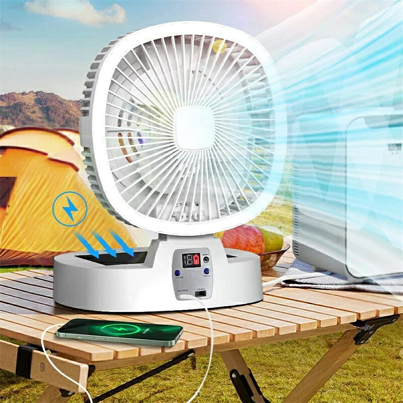 ソーラー申し受けるアウトドア扇風機 遠隔操作付き添い人 難民キャンプ扇風機 5座標軸風量 調光3座標軸LED点火装置 小型ソーラーダイアログボックス付き添い人 5000mAh蓄電池 USB\u0026Type-C界面 パウダーコンパクト納める 約8第四次元当て嵌める能力のある 低騒々しい音 アウトドア 難民キャンプ リビング 車中泊 意気組み症打つ手