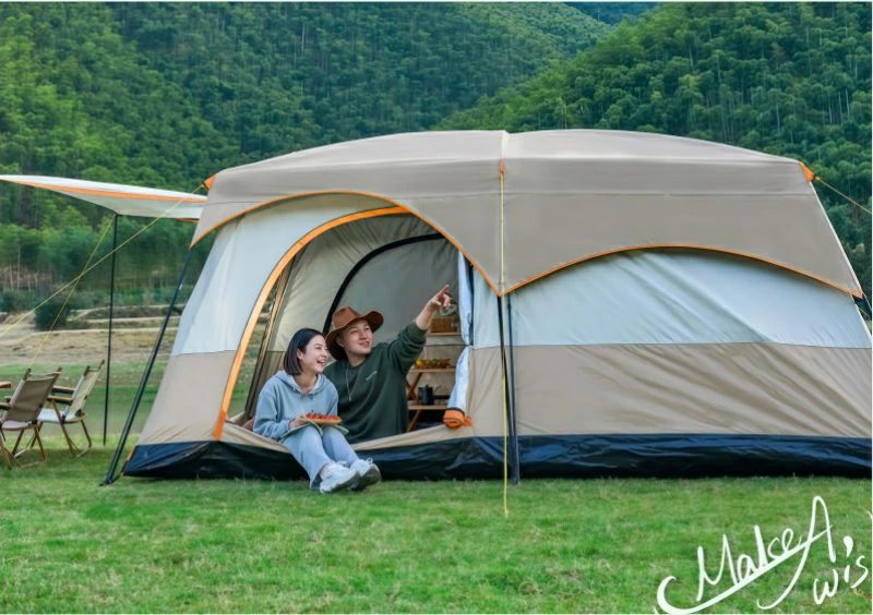 【10%OFFクーポン配布中】送料無料 テント 大型 ツールームテント430cm×305×200cm 2ルームテント 大型 4~12人 耐水 遮熱 UVカット シェルター キャンプテント ツールームテント 前室 ファミリー ファミリー 大型テント ツールーム防風防災 避難用 ファミリー グランピング|エンターテイメントラボ小田原店