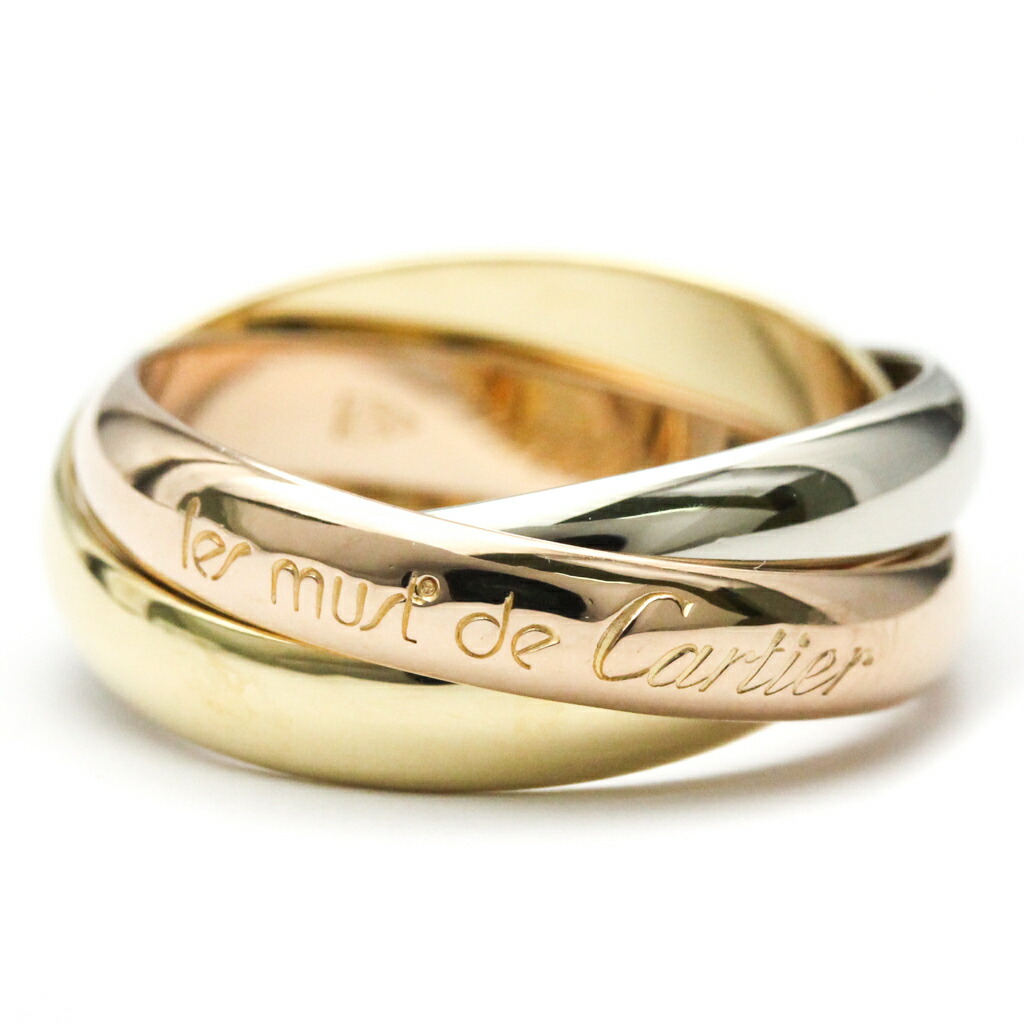 在庫あり 指輪 リング K18 11号 51 トリニティ Cartier カルティエ イエローゴールド 中古 磨き仕上げ済み リング 指輪 750 Wg Pg Yg ホワイトゴールド ピンクゴールド Dgb Gov Bf