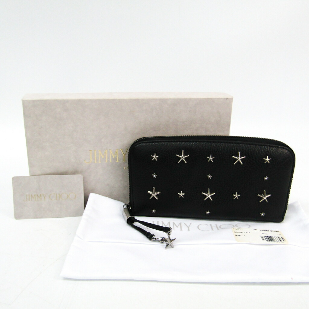 Choo レディース J ブラック レディース 長財布 二つ折り Filipa カーフスキン J 中古 Elady カーフスキン ジミーチュウ Jimmy スタッズ Choo レディース J ブラック レディース 長財布 二つ折り Filipa カーフスキン J 中古 Elady カーフスキン ジミーチュウ Jimmy スタッズ