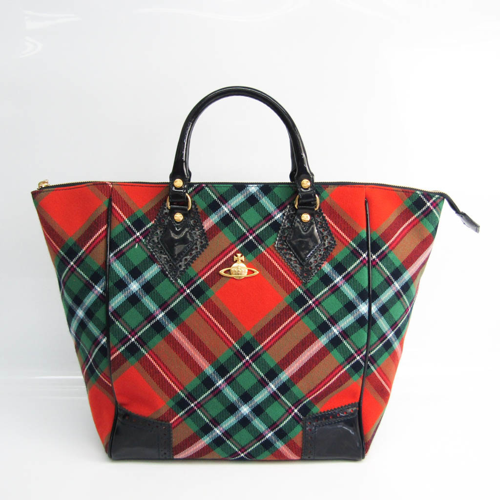 楽天ランキング1位 ヴィヴィアン ウエストウッド Vivienne Westwood レディース パテントレザー キャンバス ハンドバッグ マルチカラー ネイビー 中古 残りわずか Babyogui Com