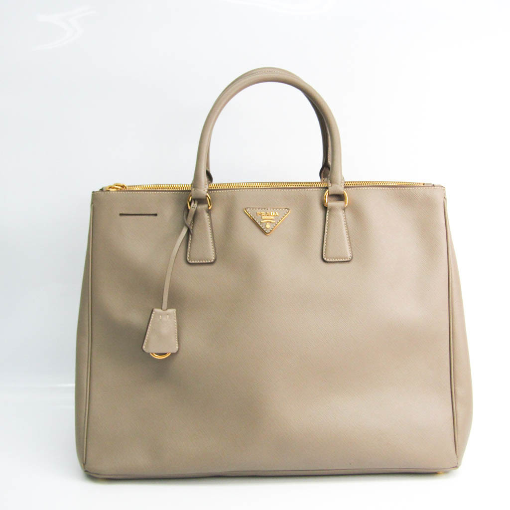 Lux レディース プラダ Prada Saffiano トートバッグ トートバッグ Bn1802 グレーベージュ Bn1802 トートバッグ 中古 Elady