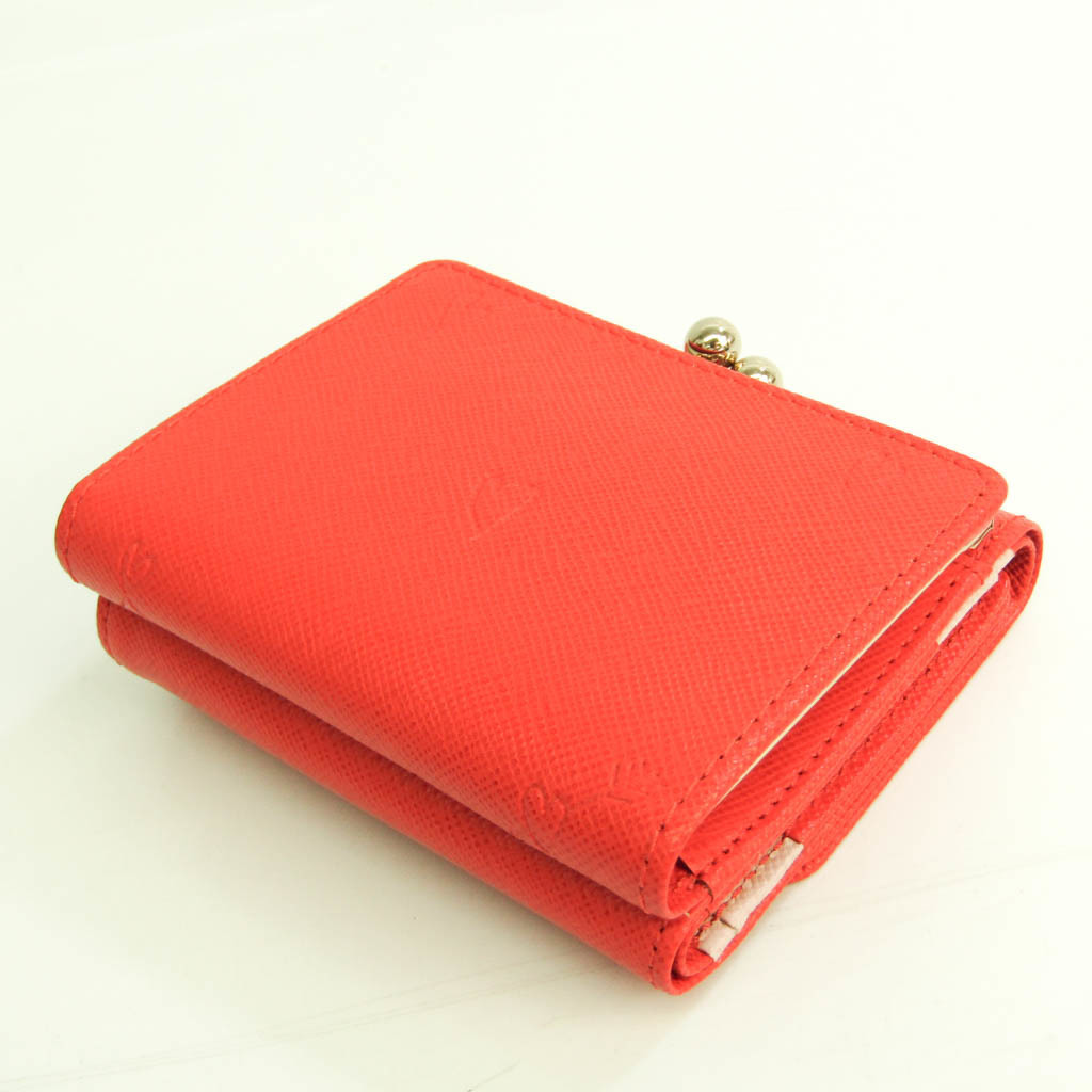 ポール スミス Paul Smith ハート レディース レザー 財布 三つ折り コーラルレッド 中古 Rvcconst Com