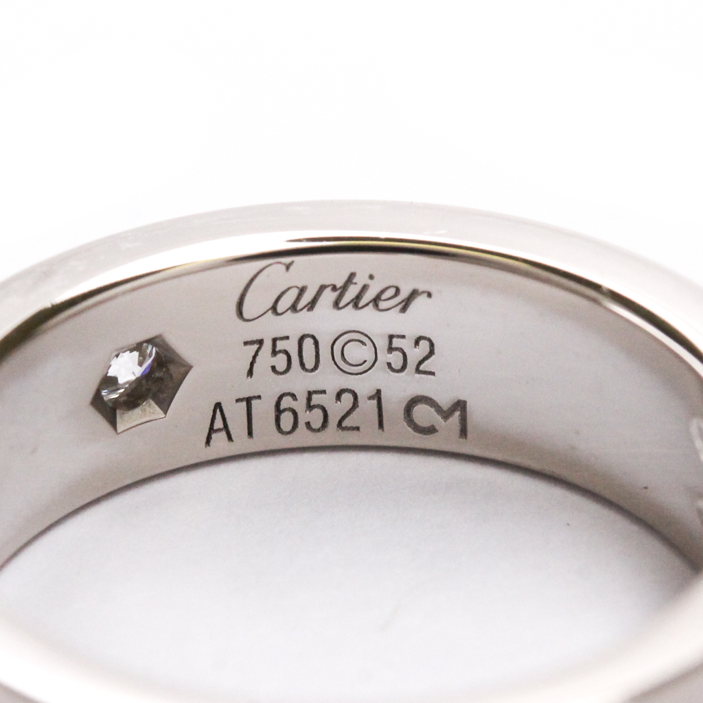 カルティエ Cartier ラブリング ハーフダイヤ 52 12号 ダイヤモンド 0 22ct K18 ホワイト ゴールド K18 Wg 指輪 B 磨き仕上げ済み 中古 Mozago Com