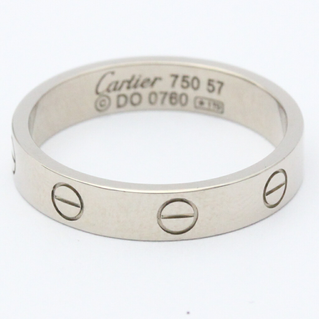 カルティエ (CARTIER) ミニラブリング #57 17号 K18 ホワイトゴールド