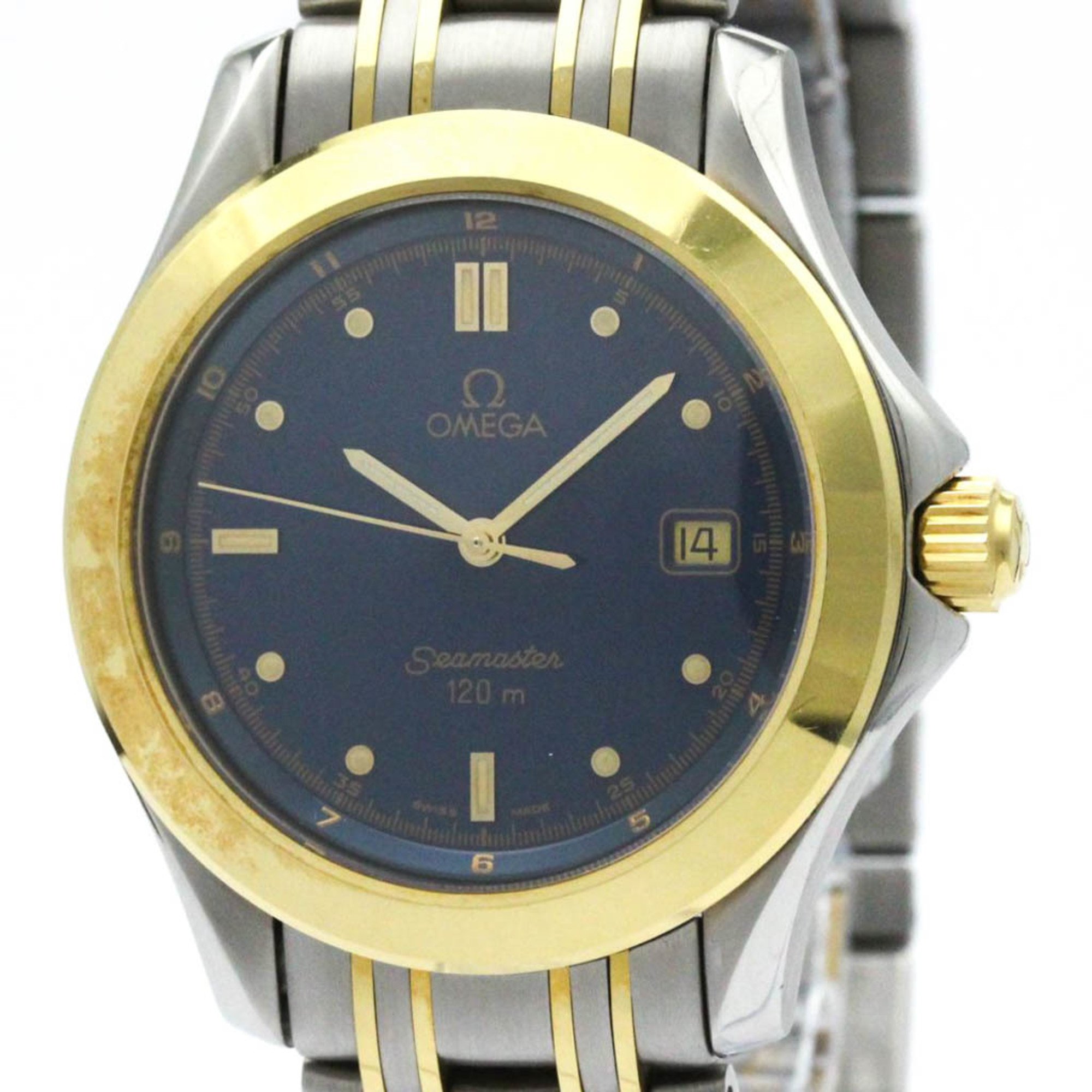 楽天市場】OMEGA オメガ シーマスター 120m 純正ダイヤモンド 金無垢