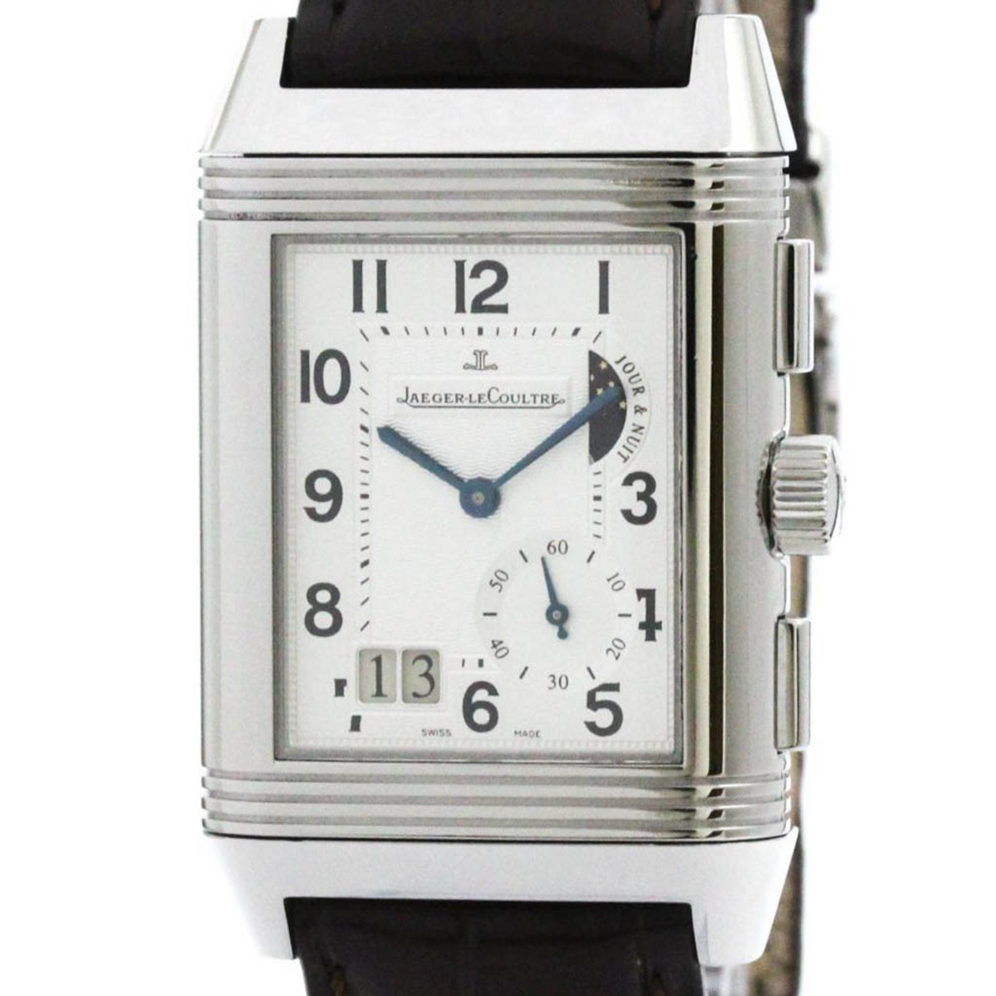 【楽天市場】ジャガー・ルクルト (JAEGER-LECOULTRE) レレベルソ グランド GMT ステンレススチール レザー 手巻き メンズ ...