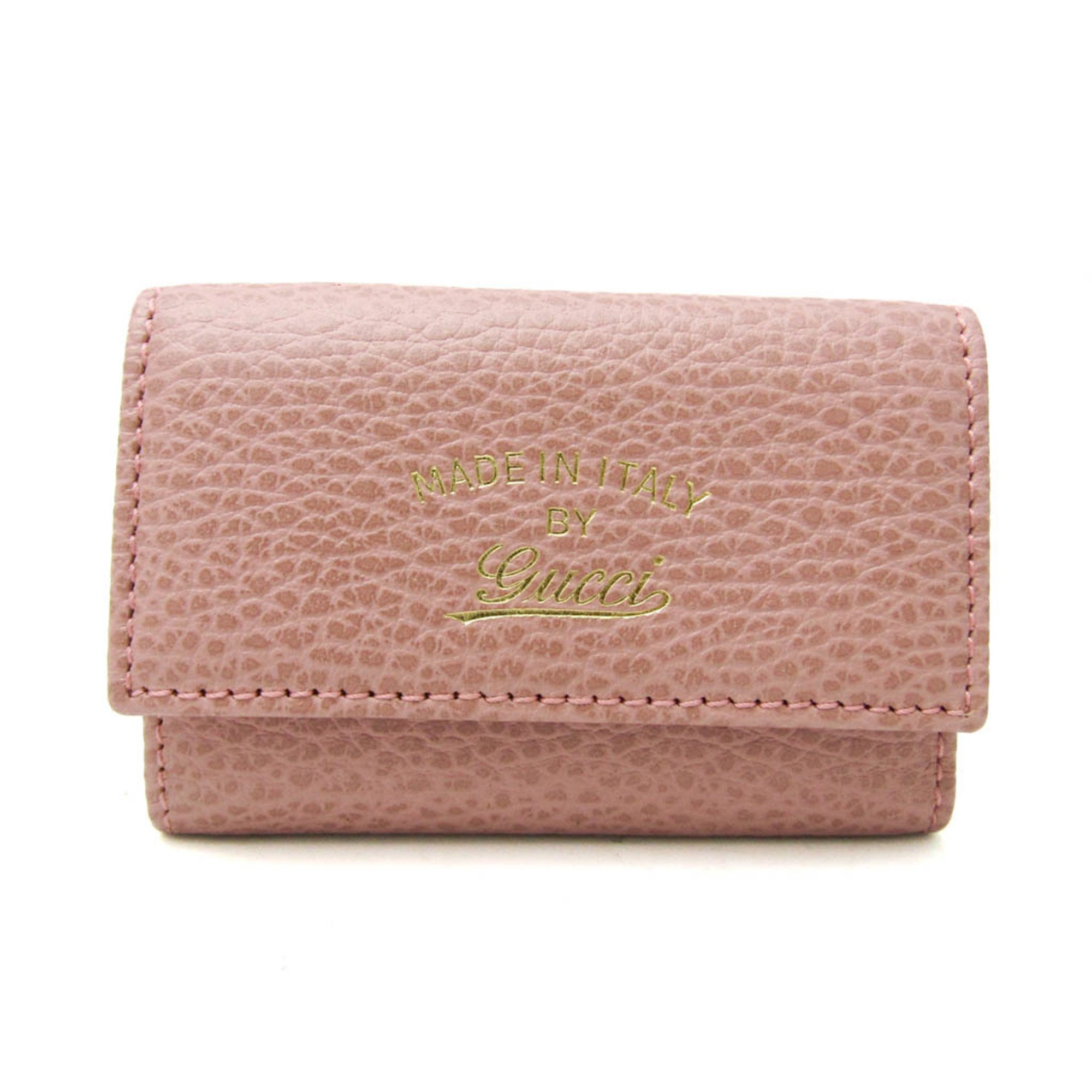 グッチ(Gucci) 354499 レディース レザー キーケース ピンク【中古】