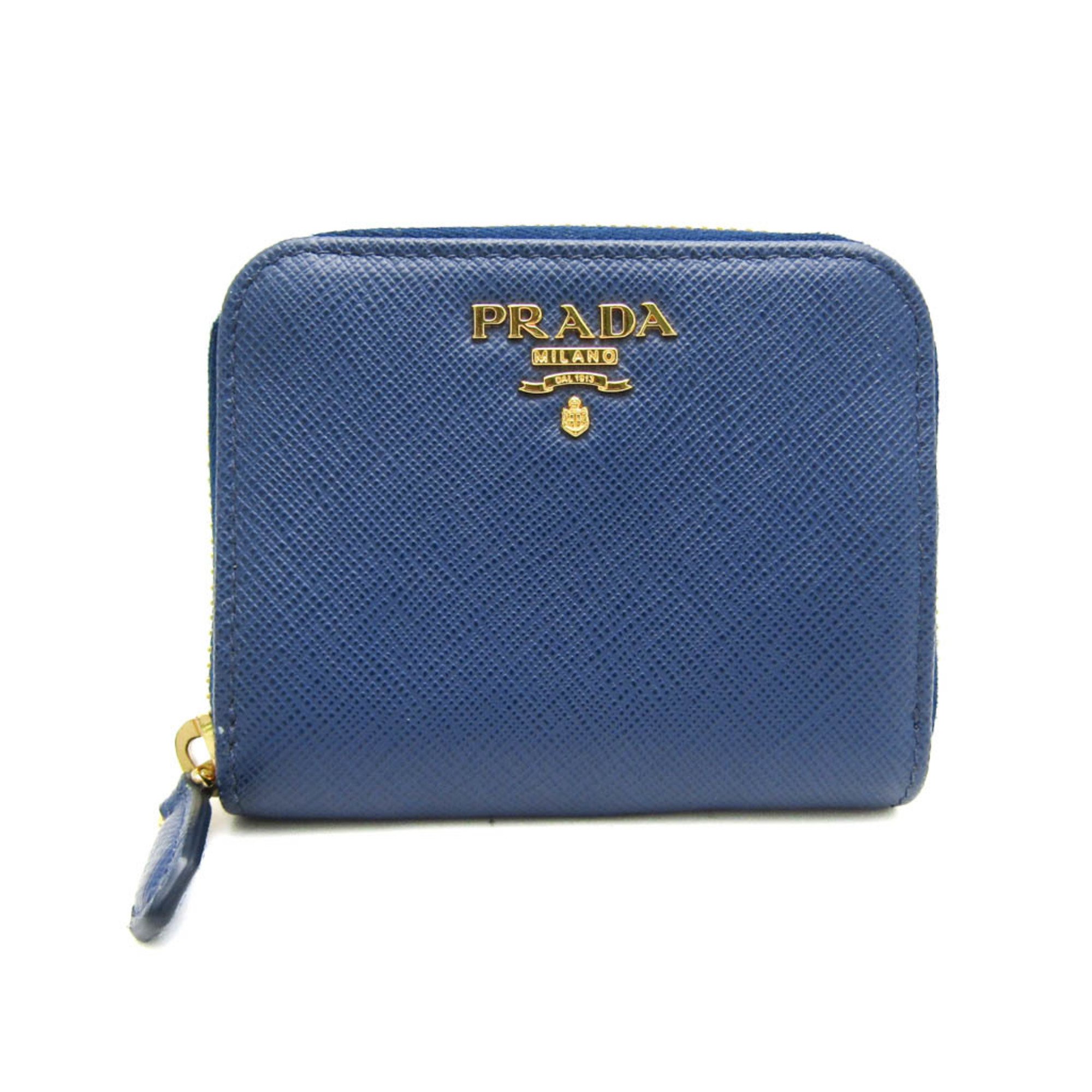【美品】PRADA プラダ　コインケース　ロゴ金具　ブルー　ラウンドファスナー 楽天市場】【財布】PRADA プラダ L字ラウンドファスナー コイン