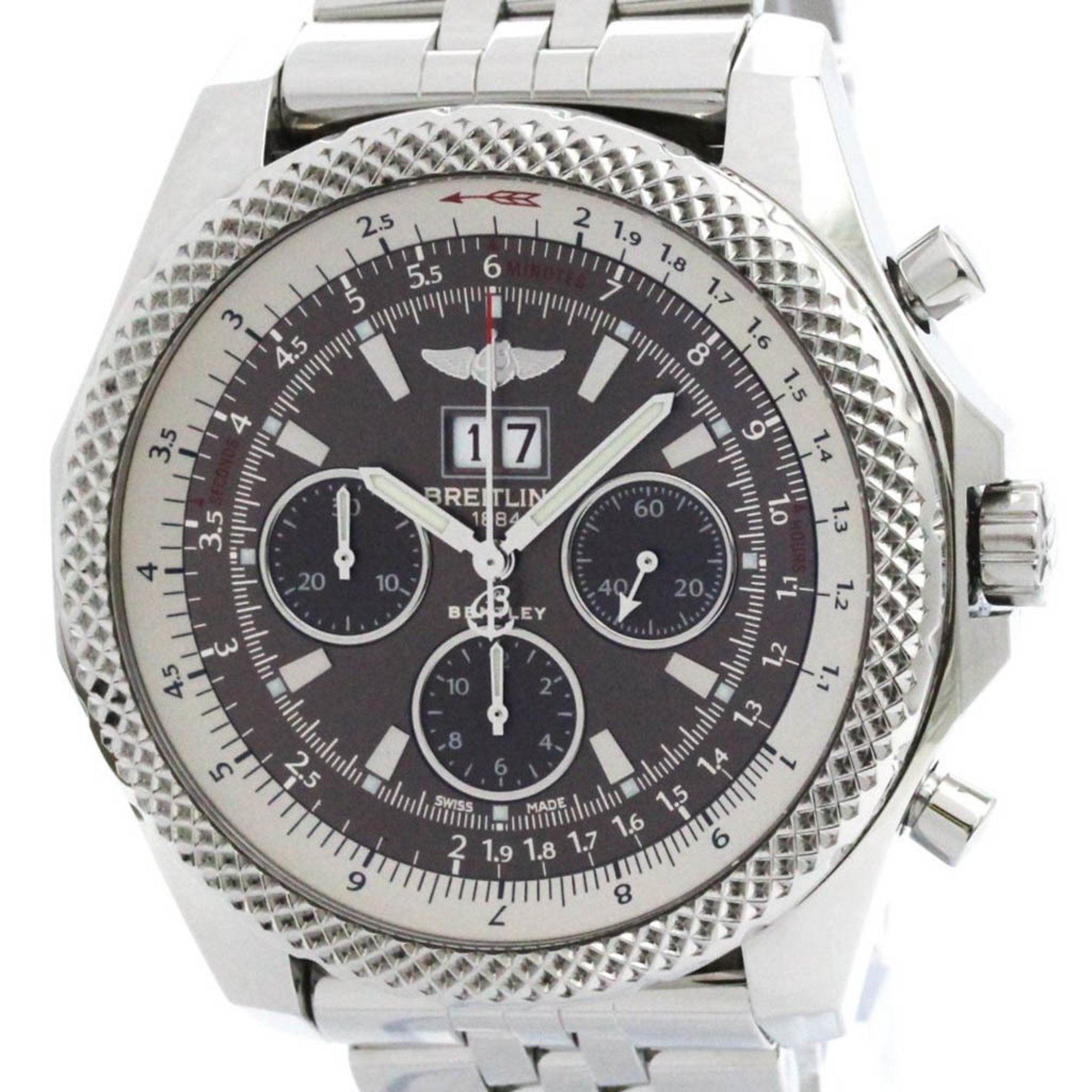 ブライトリング (BREITLING) ベントレー 6.75 ステンレススチール 自動巻き メンズ 時計 A44364 (外装仕上げ済み)【中古】