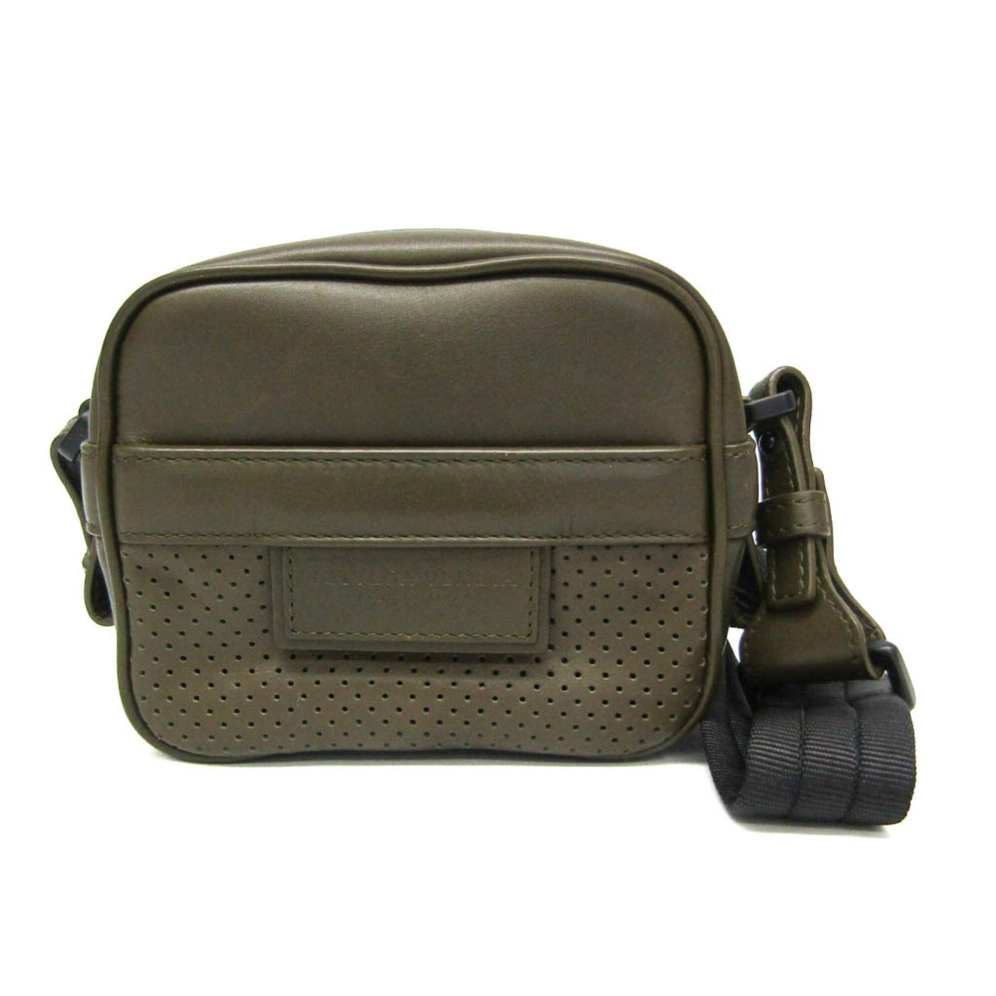 ボッテガ・ヴェネタ(Bottega Veneta) レッジェーロ 566753 レディース,メンズ レザー ショルダーバッグ ブラック,カーキ【中古】