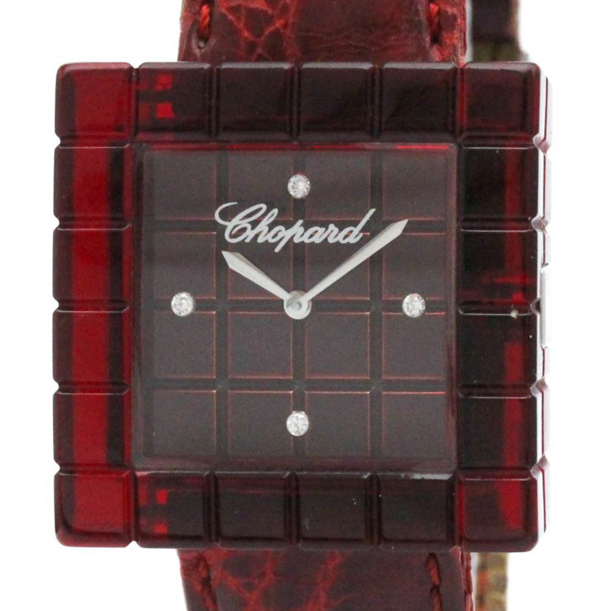 ショパール (CHOPARD) アイスキューブ Be Mad プラスチック レザー クォーツ レディース 時計 12/7780【中古】【中古】