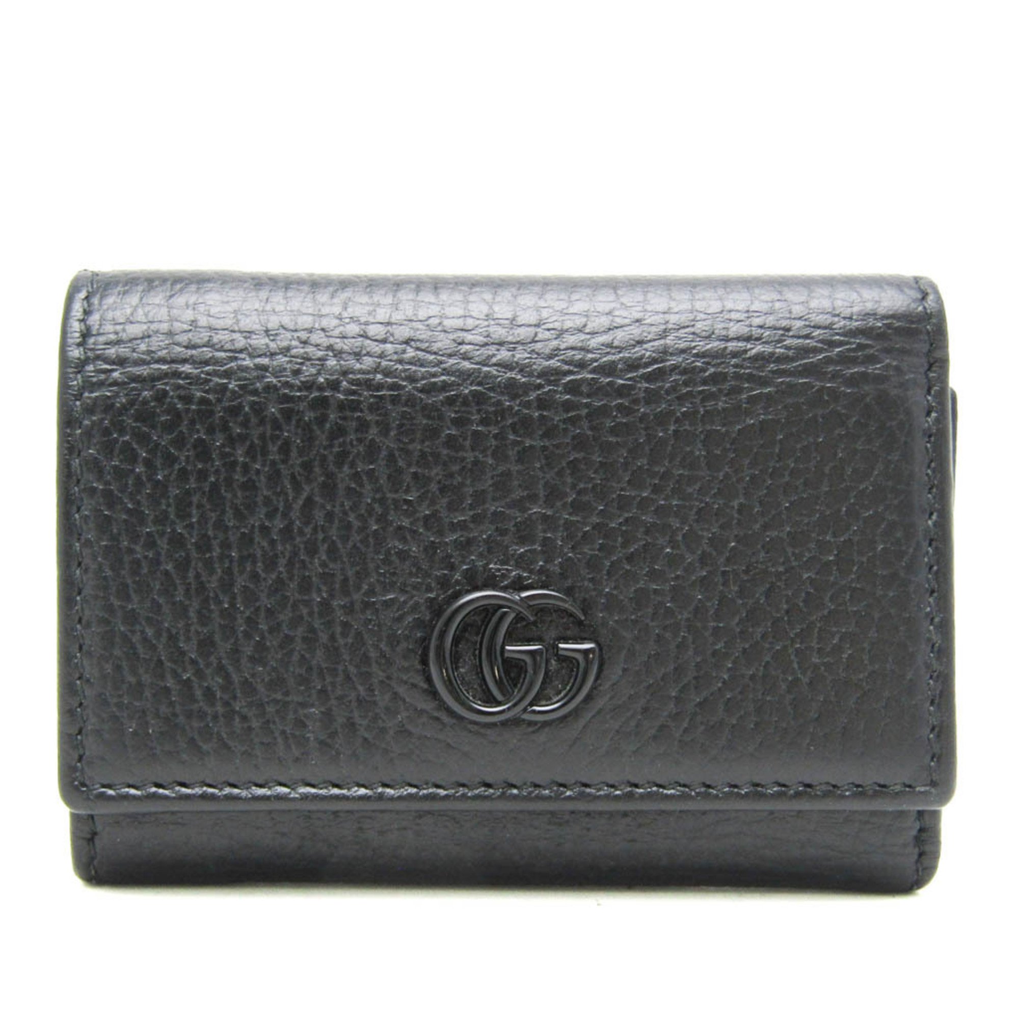 GUCCI ブラックレザー がま口 三つ折り財布 楽天市場】新品同様 保管品 グッチ 財布 ブラック 黒 ホース