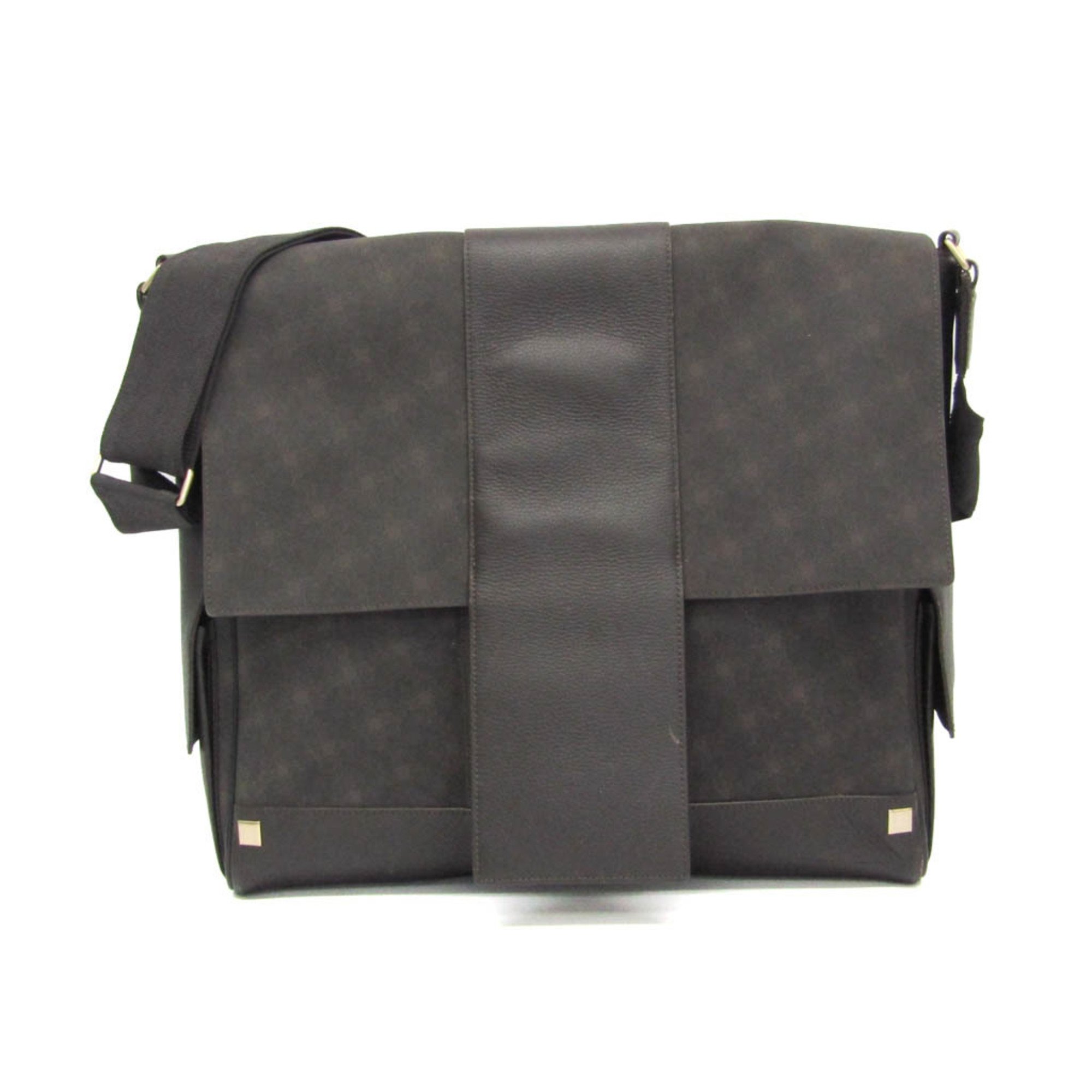 【美品】dunhill メッセンジャー バッグレザー ダークブラウン ADロゴ 美品】dunhill メッセンジャー バッグレザー ダークブラウン ADロゴ