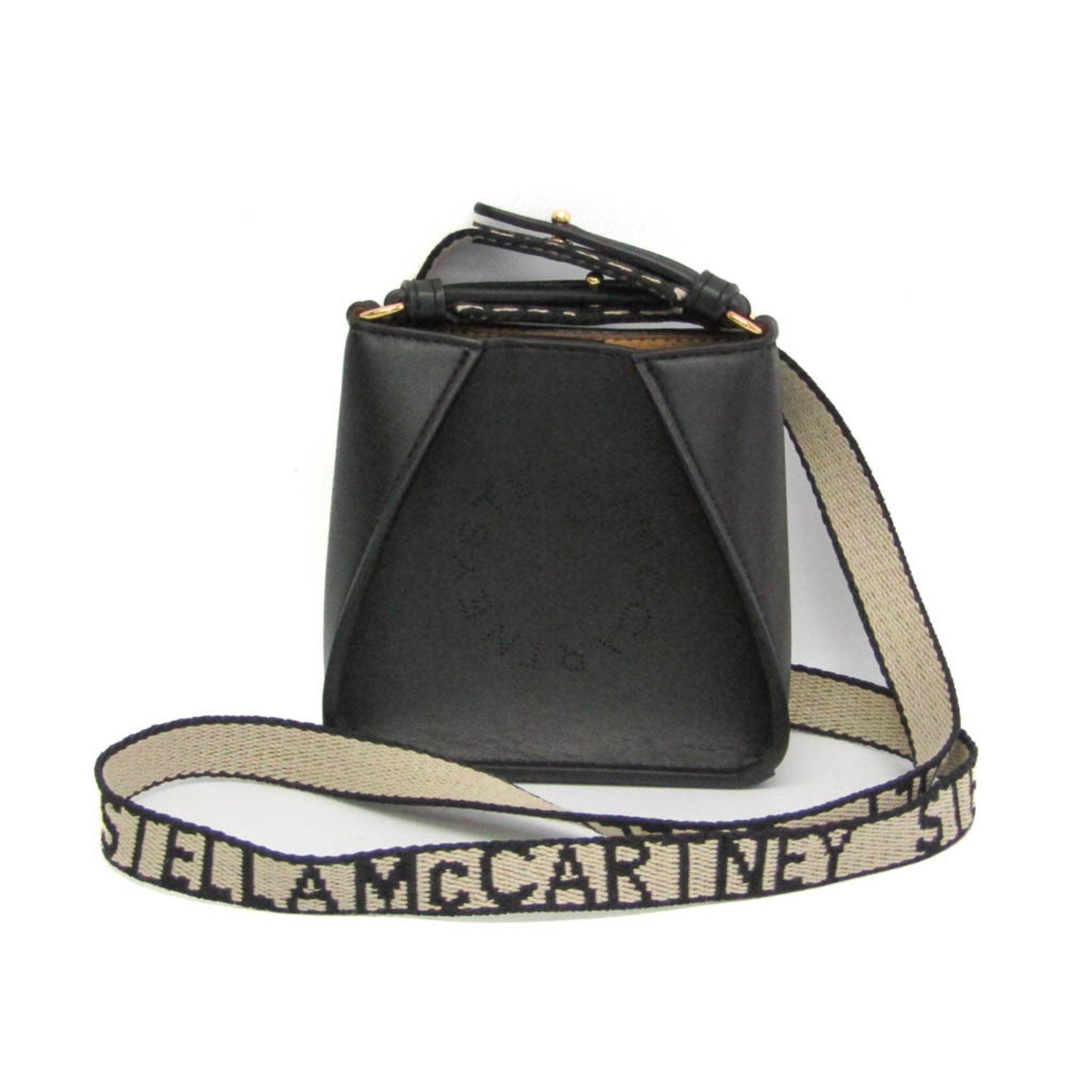 ステラ・マッカートニー(Stella McCartney) ミニ ステラ ロゴ 700159 Ｗ8542 レディース ポリエステル,ポリウレタン ショルダーバッグ ブラック【中古】