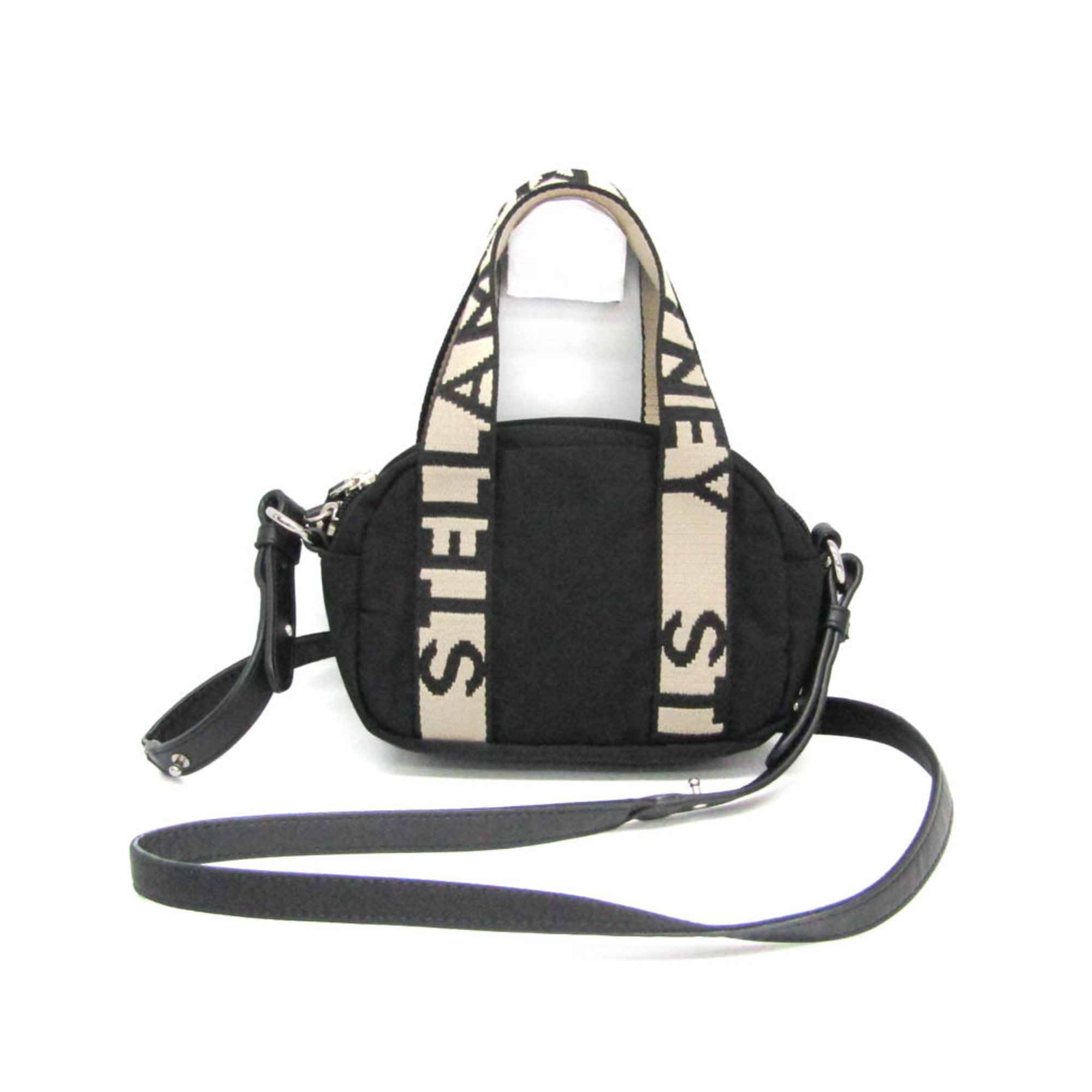 ステラ・マッカートニー(Stella McCartney) ロゴ スモール 700127 W8729 レディース ポリエステル,ナイロン ハンドバッグ,ショルダーバッグ ベージュ,ブラック【中古】