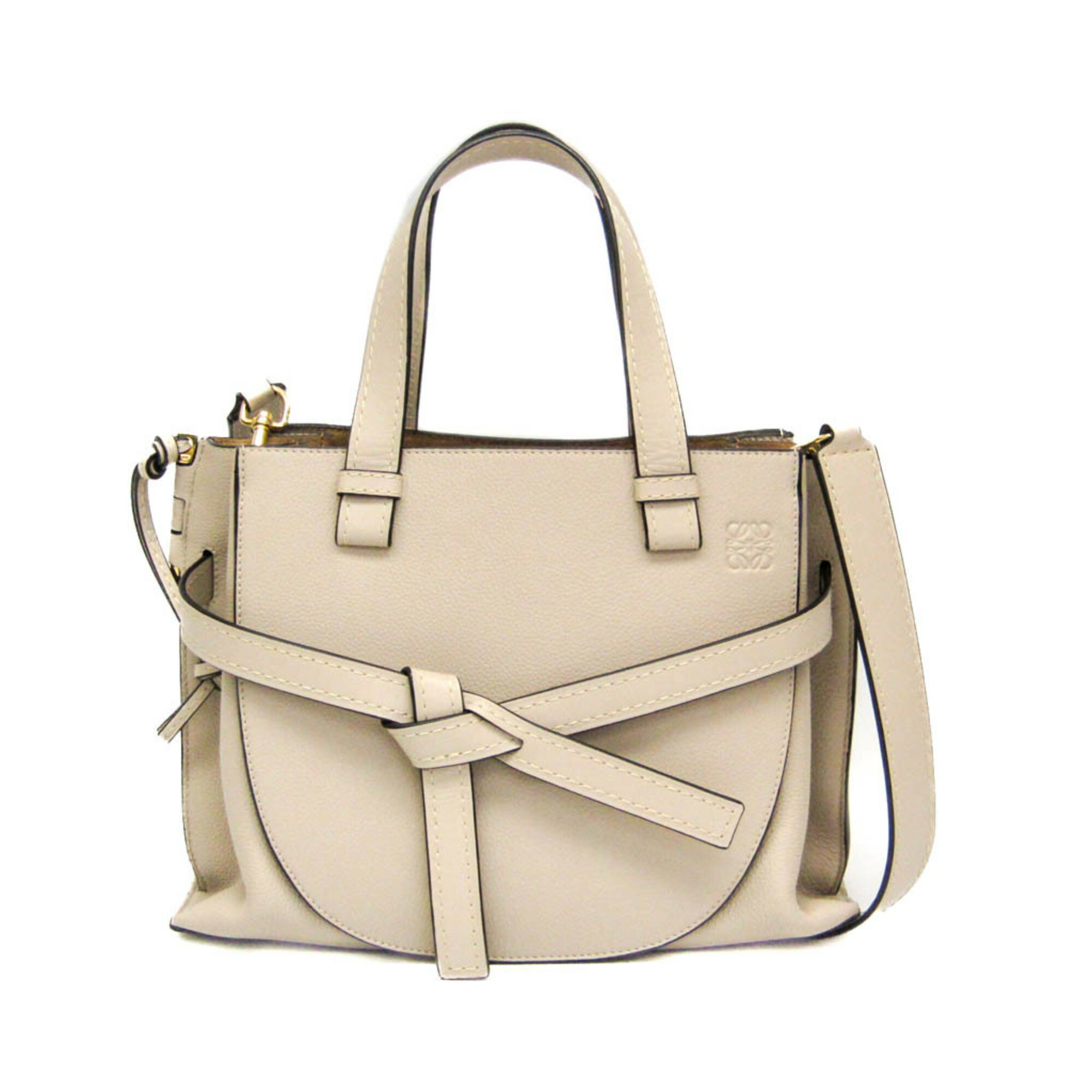 ロエベ(Loewe) 論理ゲート いの一番手持ち部分御徒面子 ミニ 321.12.Z99 レディース なめし革 ショルダーバッグ,トートバッグ ともし火ベージュ【中古】