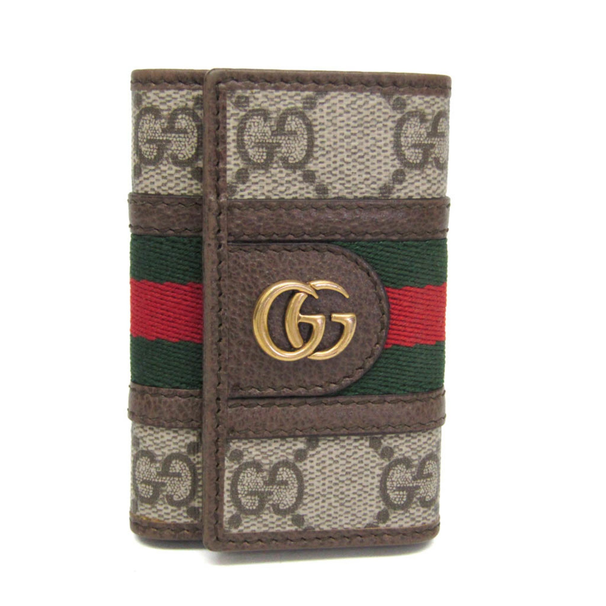 GUCCI キーケース　ベージュ　箱有り グッチ GUCCI キーケース オフィディアGG GGスプリーム メンズ