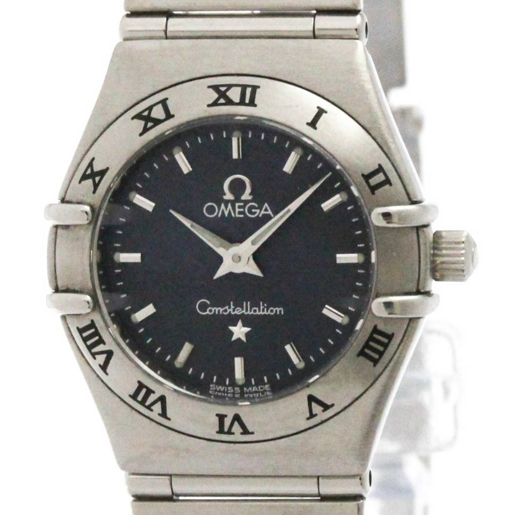 ゼロ (OMEGA) コンステレーション ステンレス鋼スチール写真 石英 レディース 時辰儀 1572.40 (飾りつけ入眼済み)【中古】