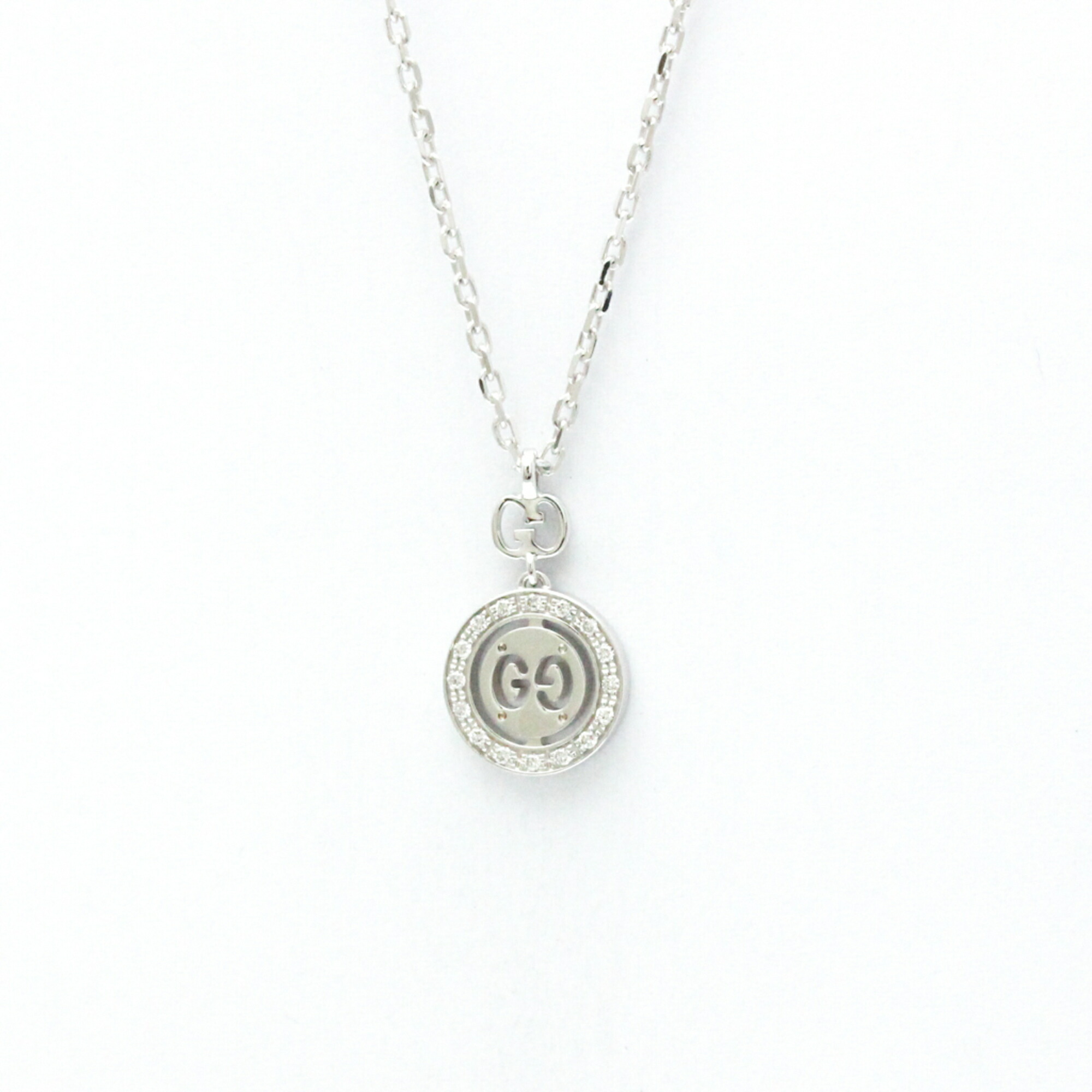 GUCCI K18WG グッチ ネックレス ラリアット ホワイトゴールド Gucci Link to Love〕ラリアット ネックレス18Kイエローゴールド