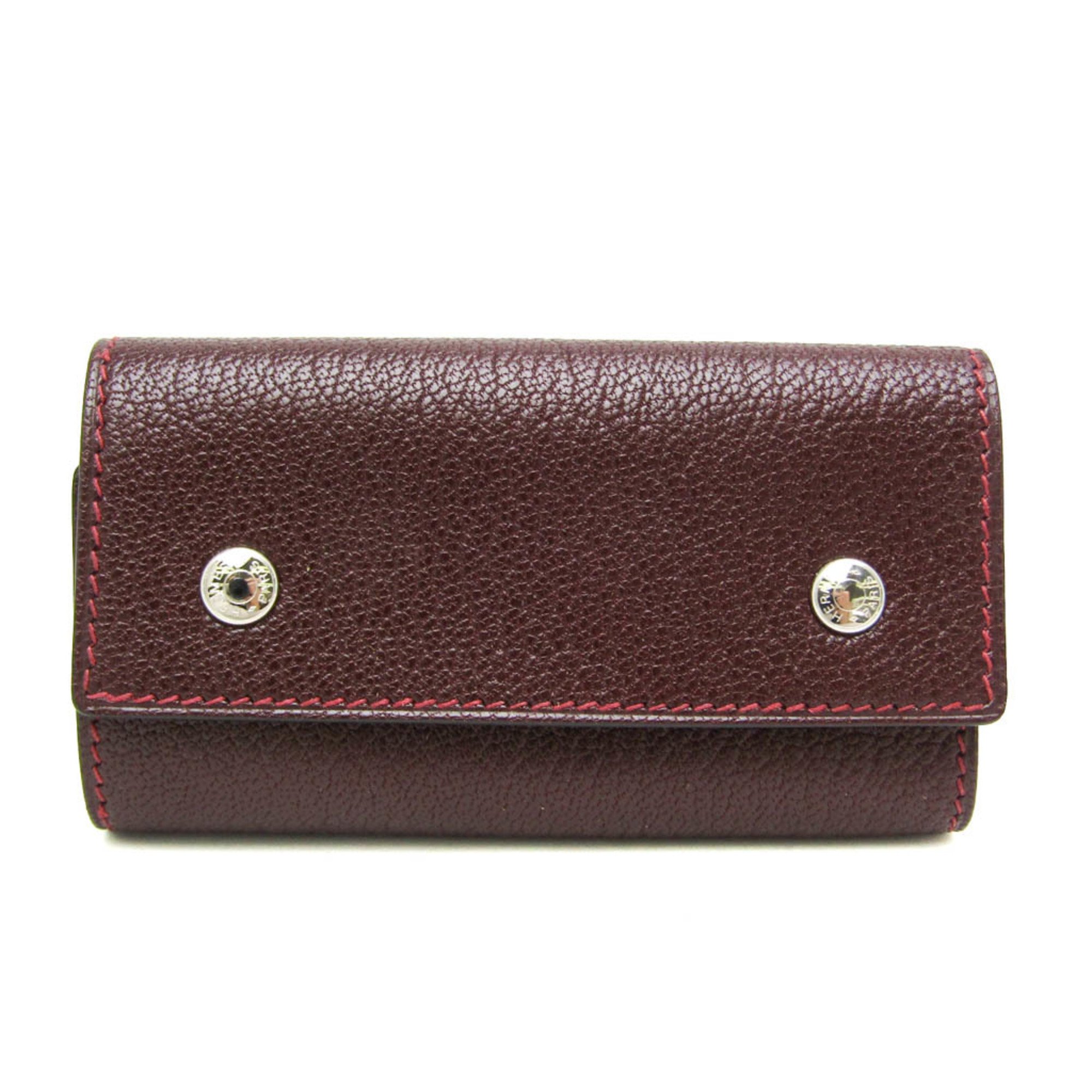 HERMES レザーキーケース ブラウン Made in France HERMES レザーキーケース ブラウン Made in France
