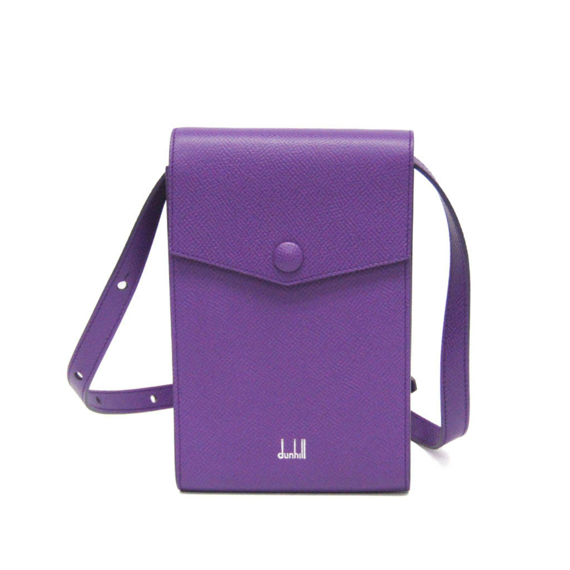 ダンヒル(Dunhill) カドガン レディース レザー ショルダーバッグ パープル【中古】