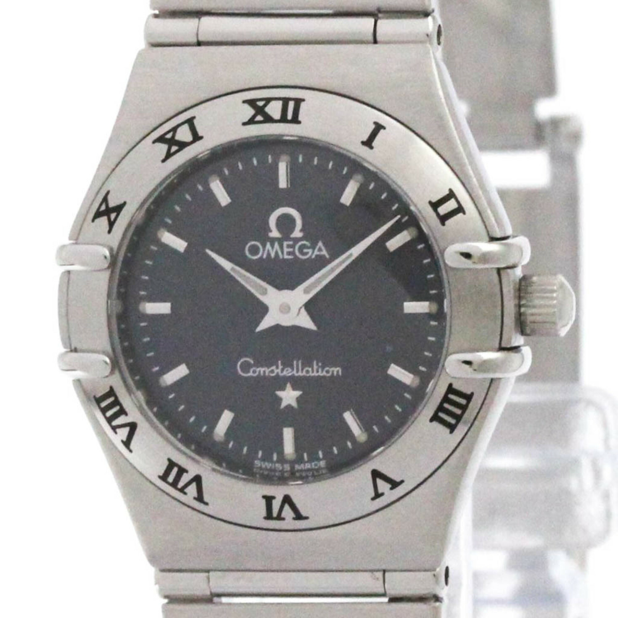 ゼロ (OMEGA) コンステレーション ステンレス鋼スチール写真 石英 レディース 時辰儀 1562.40 (飾りつけ入眼済み)【中古】