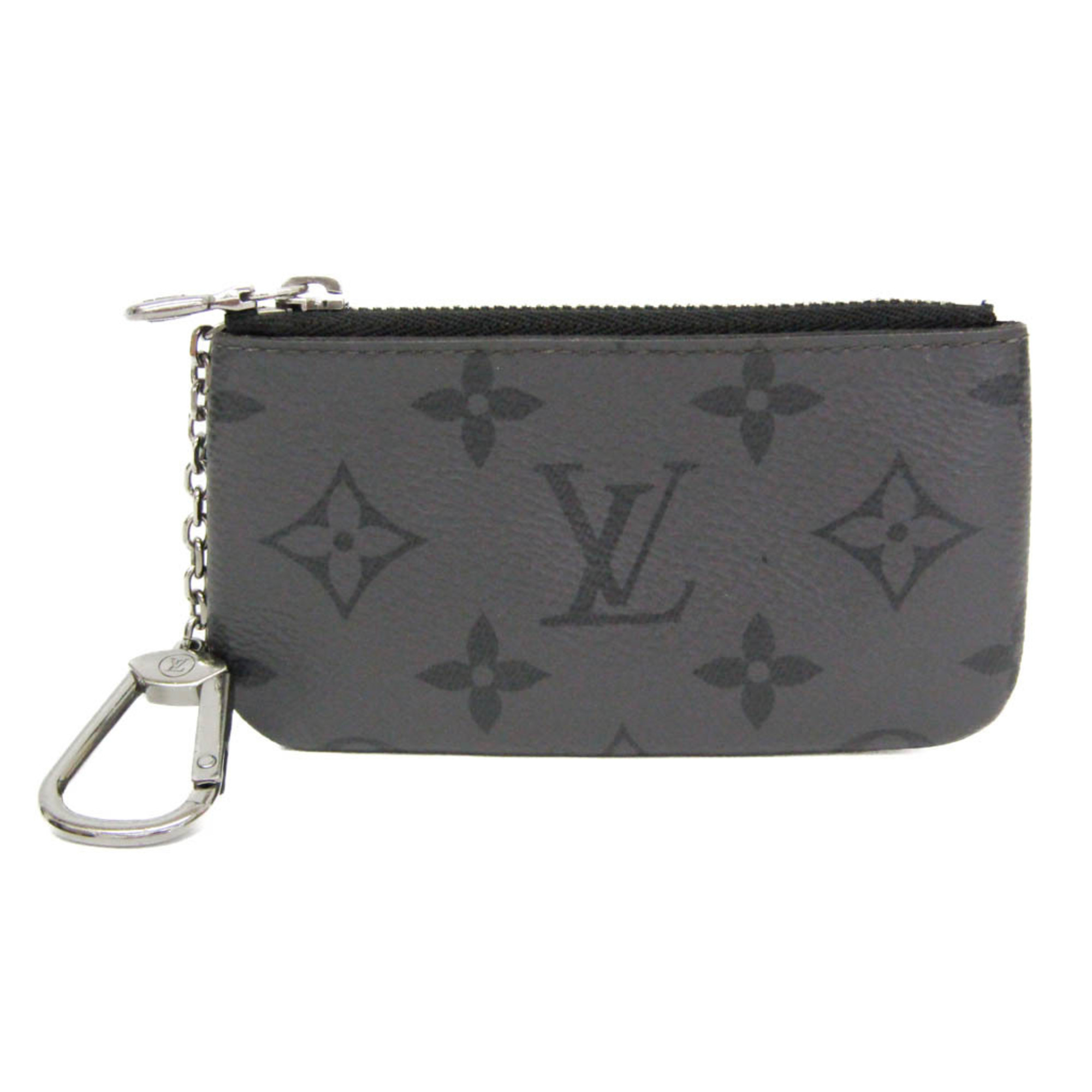 ルイ・ヴィトン(Louis Vuitton) モノグラム・エクリプス リバース ポシェット クレ M80905 メンズ,レディース モノグラムエクリプス 小銭入れ・コインケース ブラック,グレープ【中古】