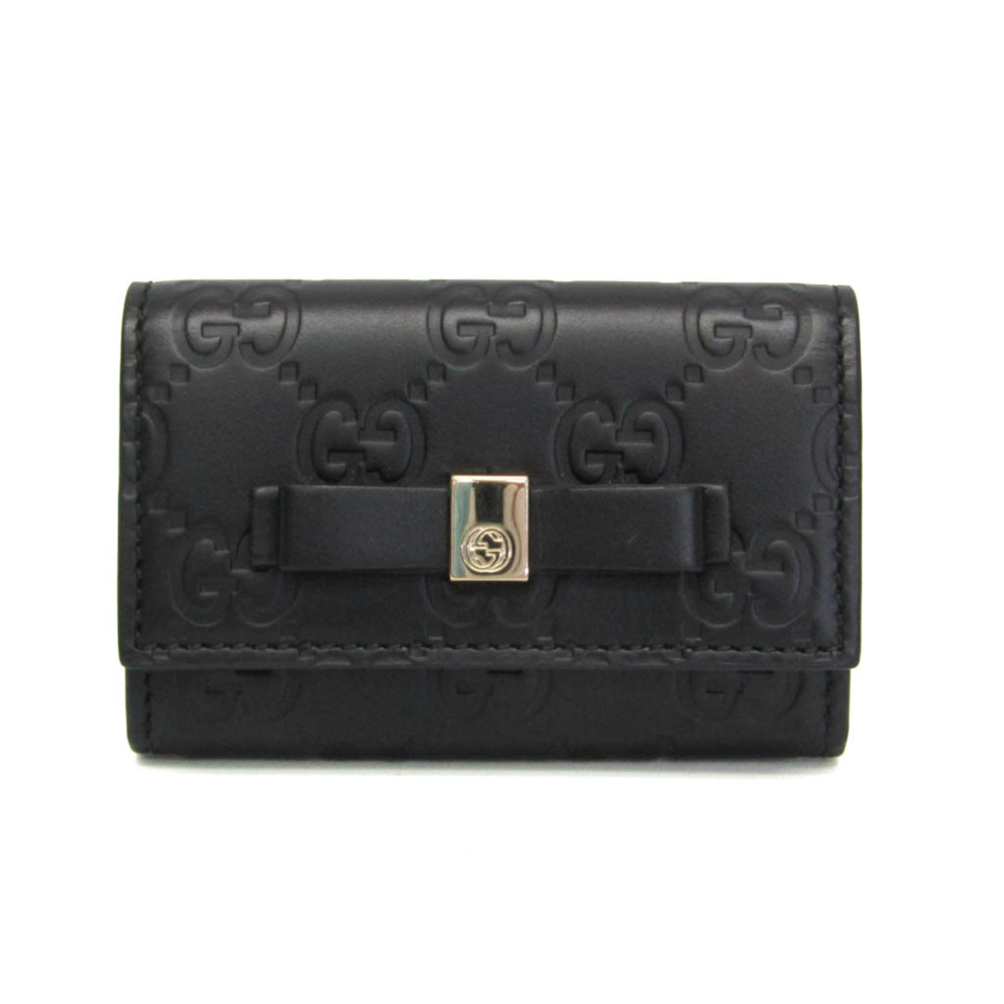 グッチ(Gucci) グッチッシマ 388682 レディース GGレザー キーケース ブラック【中古】