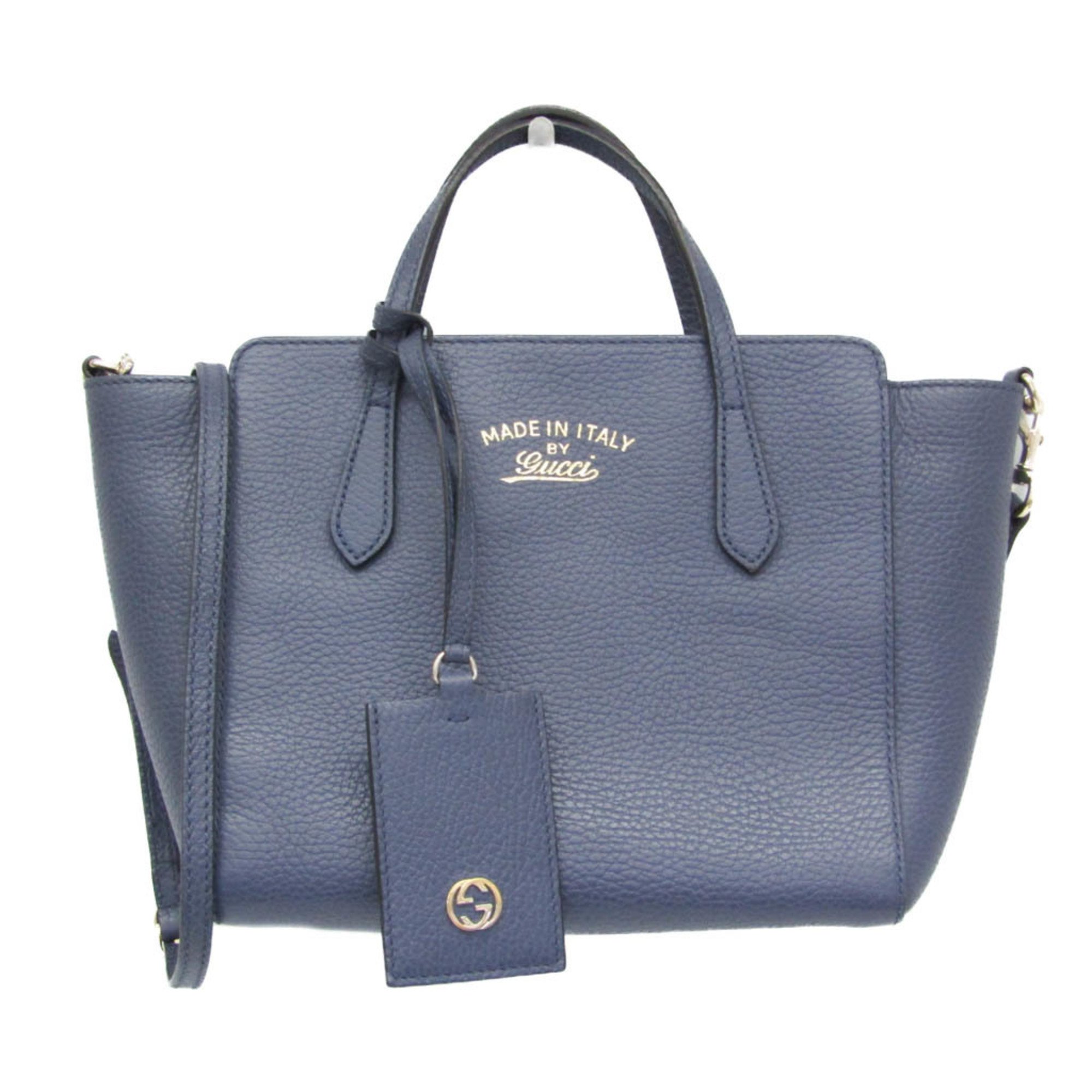 グッチ(Gucci) グッチ・スウィング 368827 レディース レザー ハンドバッグ,ショルダーバッグ ブルー【中古】