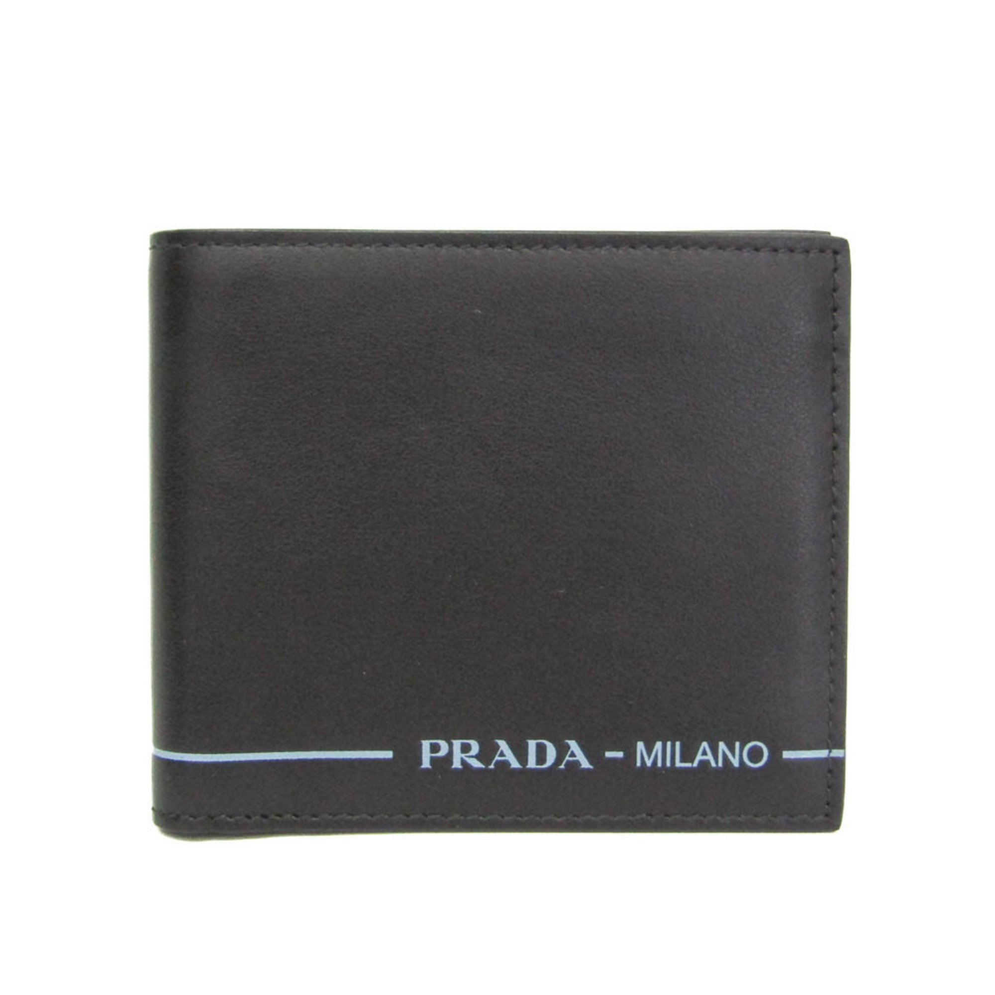 プラダ(Prada) 2BAY CITY SPORT 2M0513 メンズ,レディース レザー 札入れ（二つ折り） ブラック【中古】