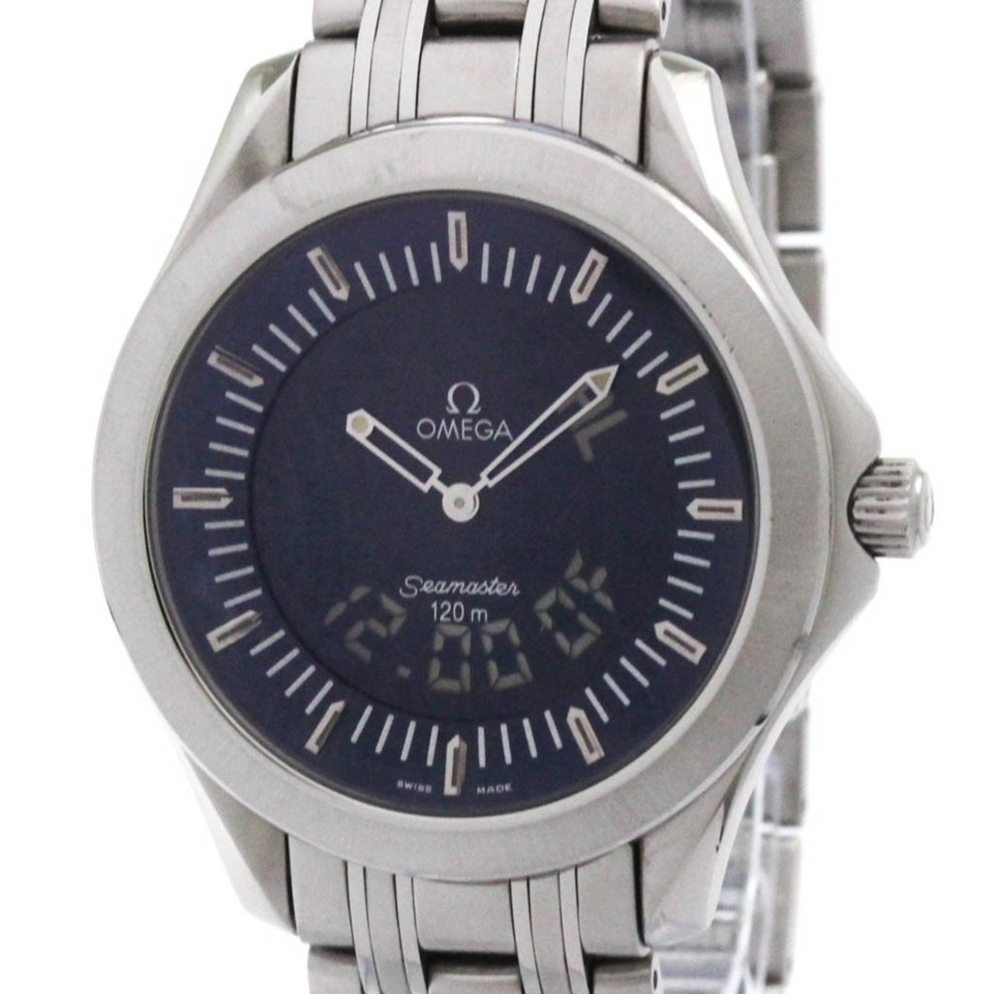 楽天市場】【良品/電池交換済】オメガ 2511.81 シーマスター 120m