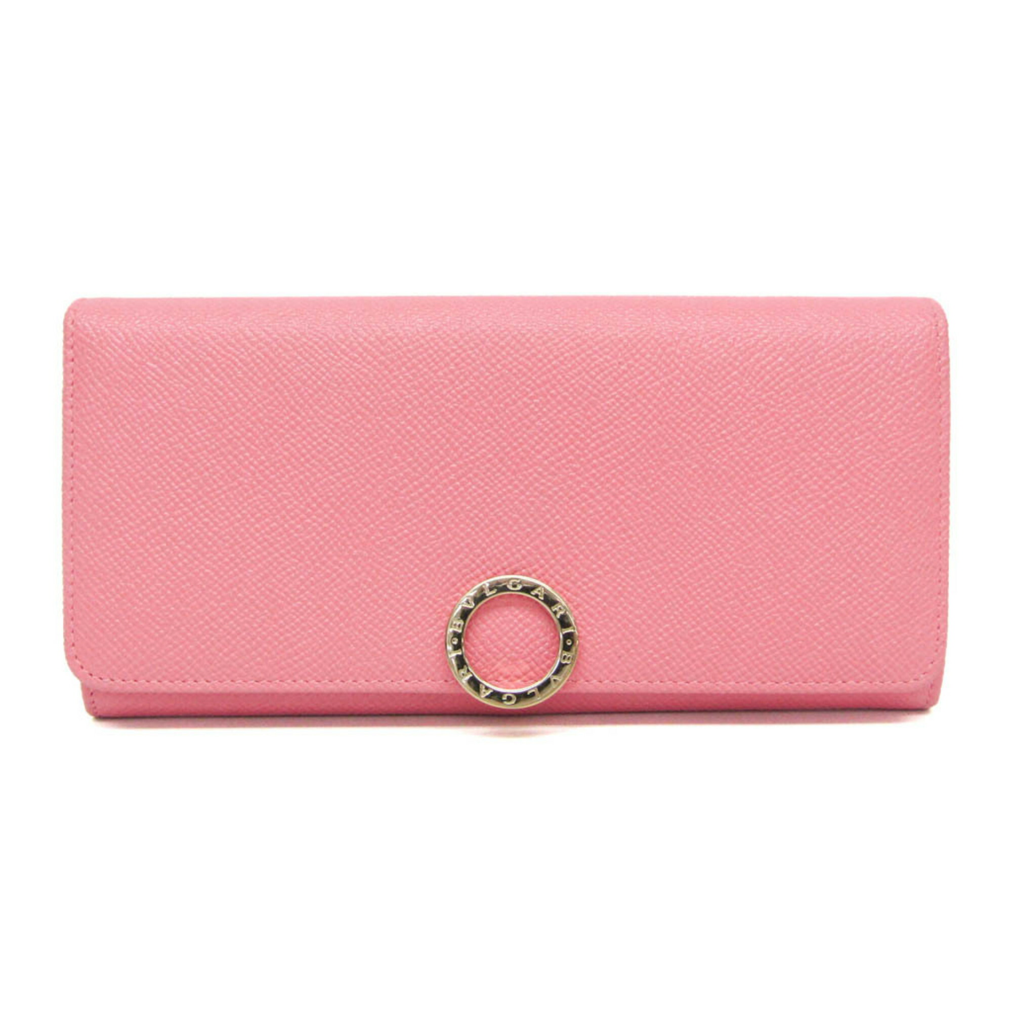 ブルガリ(Bvlgari) ブルガリブルガリ レディース レザー 長財布（二つ折り） ピンク【中古】