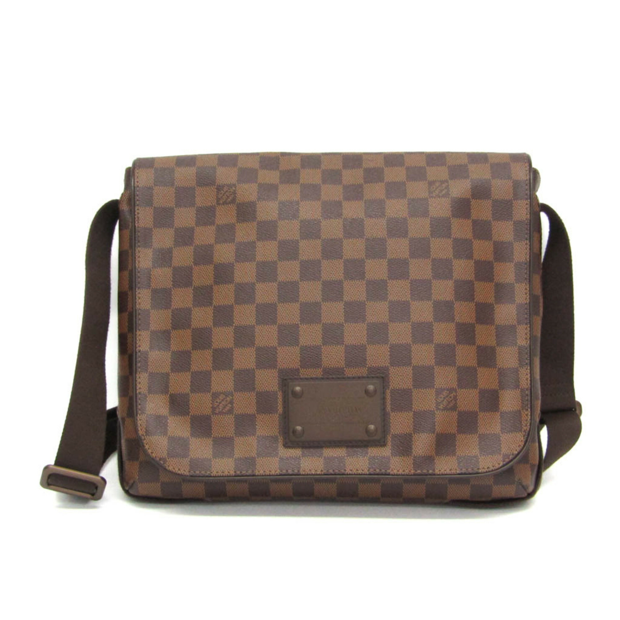 ルイ・ヴィトン(Louis Vuitton) ダミエ ブルックリンMM N51211 メンズ,レディース ショルダーバッグ ブラウン,エベヌ【中古】