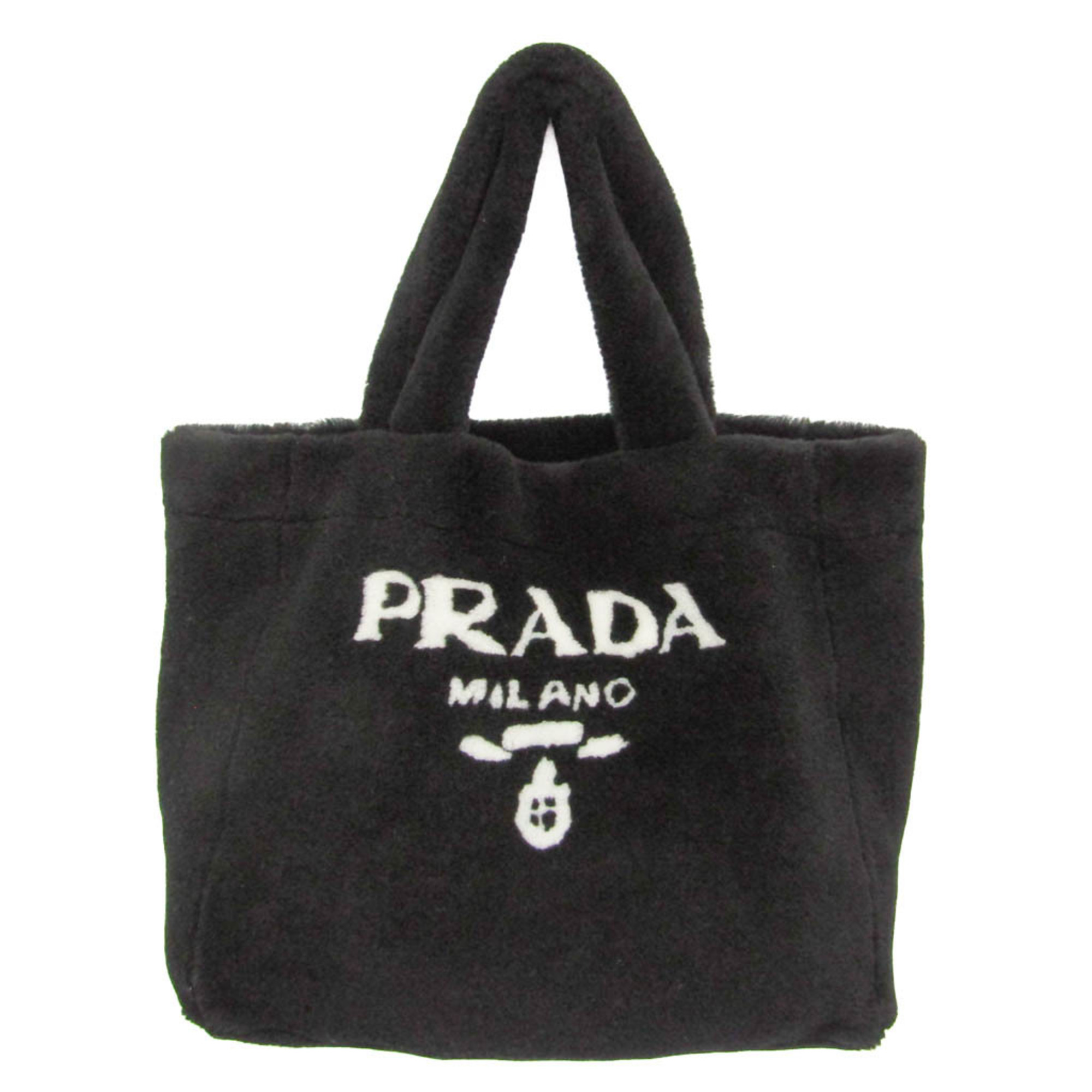 プラダ(Prada) MONTONE 1BF130 レディース,メンズ 毛革 トートバッグ 黒いこと【中古】