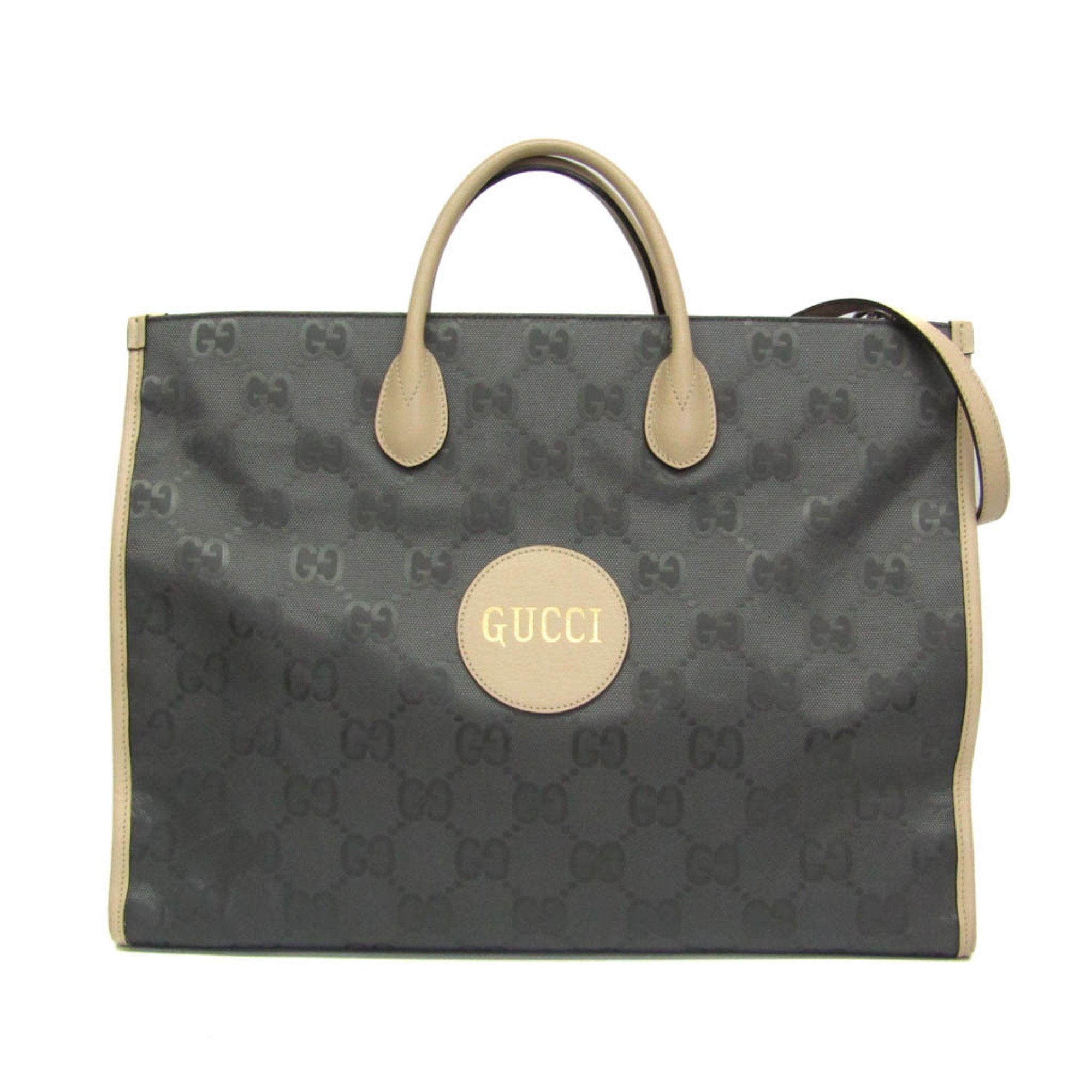 グッチ(Gucci) オフ ザ グリッド GG 630353 メンズ,レディース ナイロン帆布,なめし革 ハンドバック,ショルダーバッグ 薄墨色,象牙色【中古】