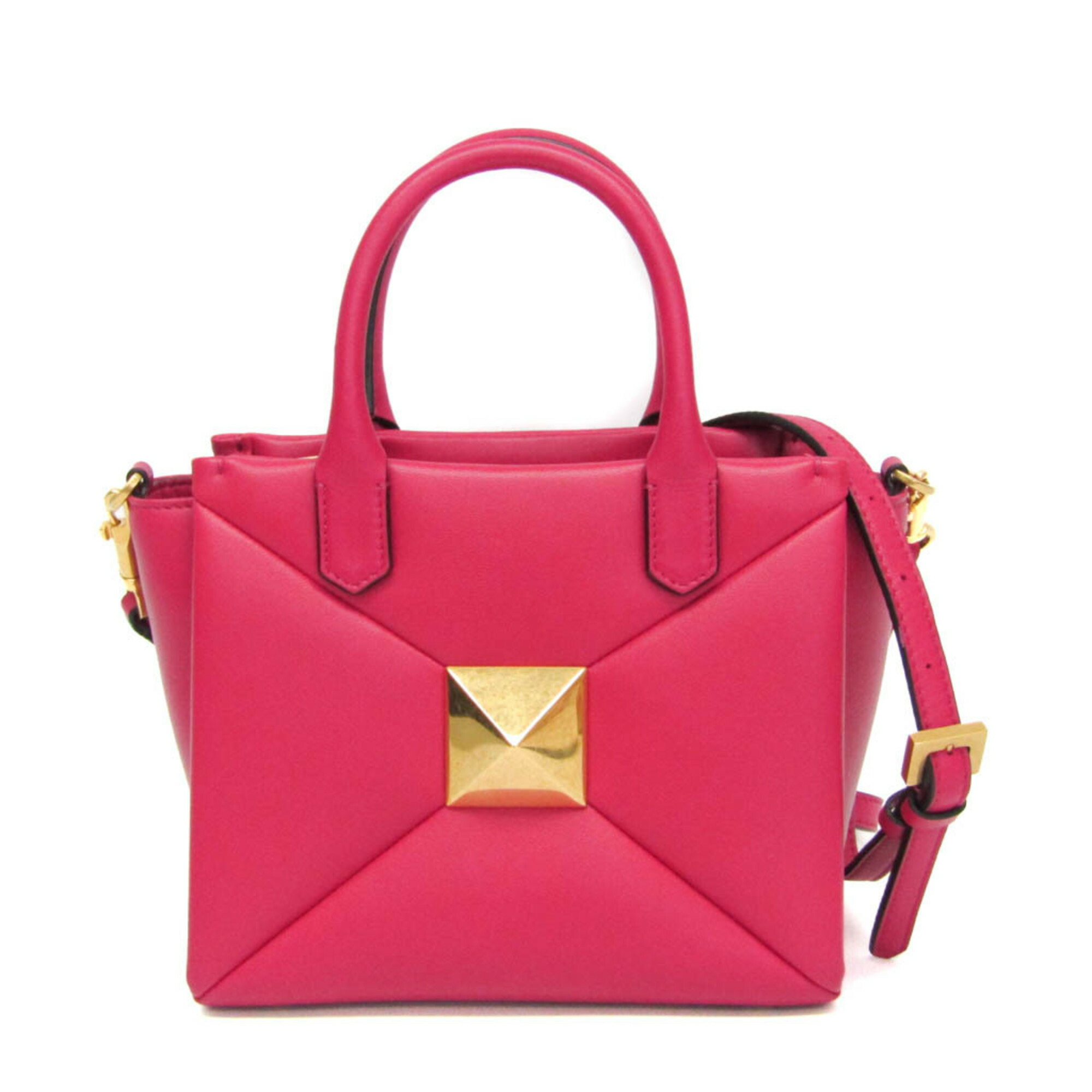 ヴァレンティノ・ガラヴァーニ(Valentino Garavani) ワンスタッズ XW0B0K59HHX レディース なめし革 ハンドバック,ショルダーバッグ サクラ色【中古】
