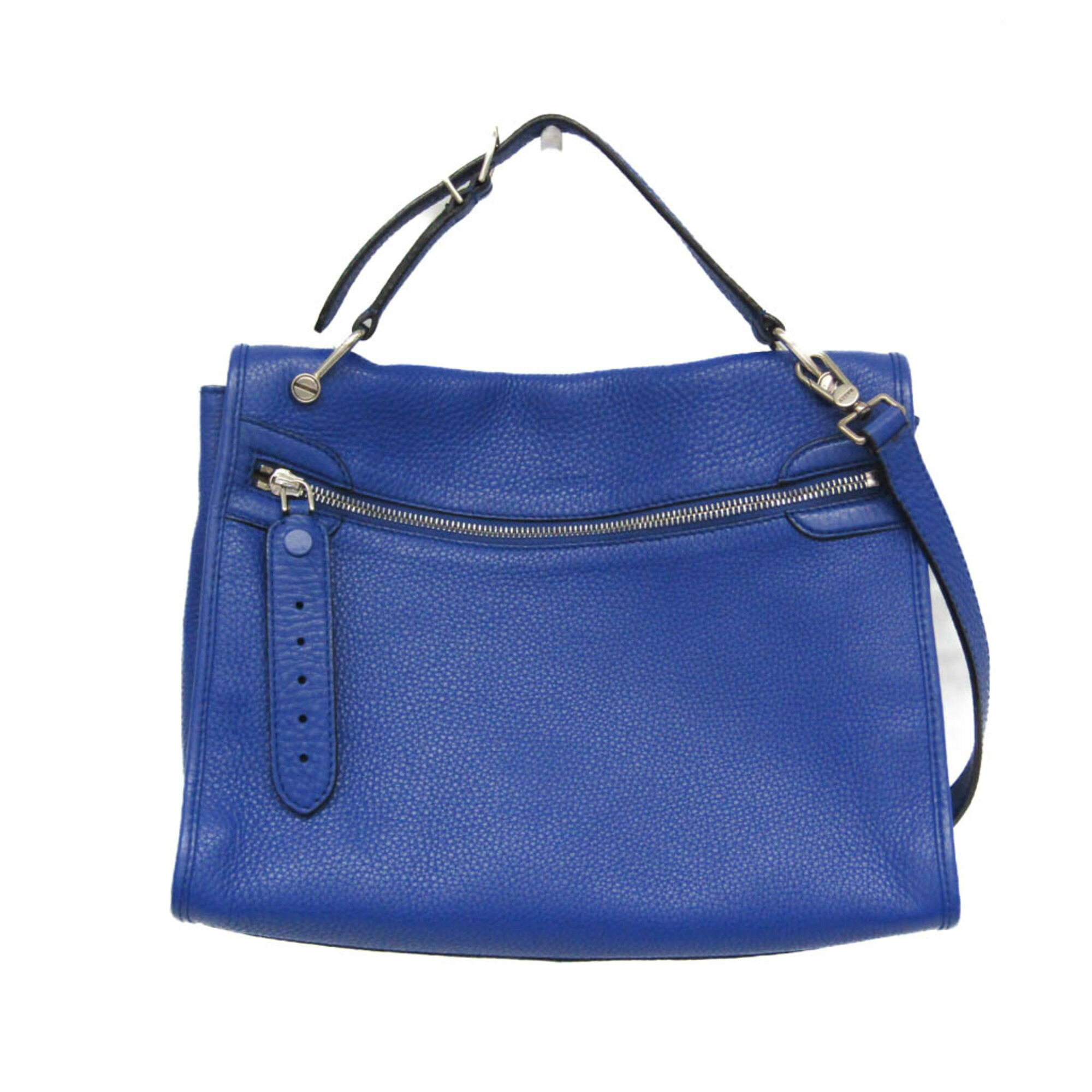 バリー(Bally) ブルーム BLOOM HOBO SM レディース レザー ハンドバッグ,ショルダーバッグ ブルー【中古】